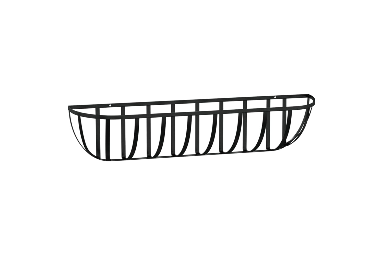 vidaXL 319356 Wall Troughs 2 Pcs With Coco Liners Black 91x20x23cm Steel-4