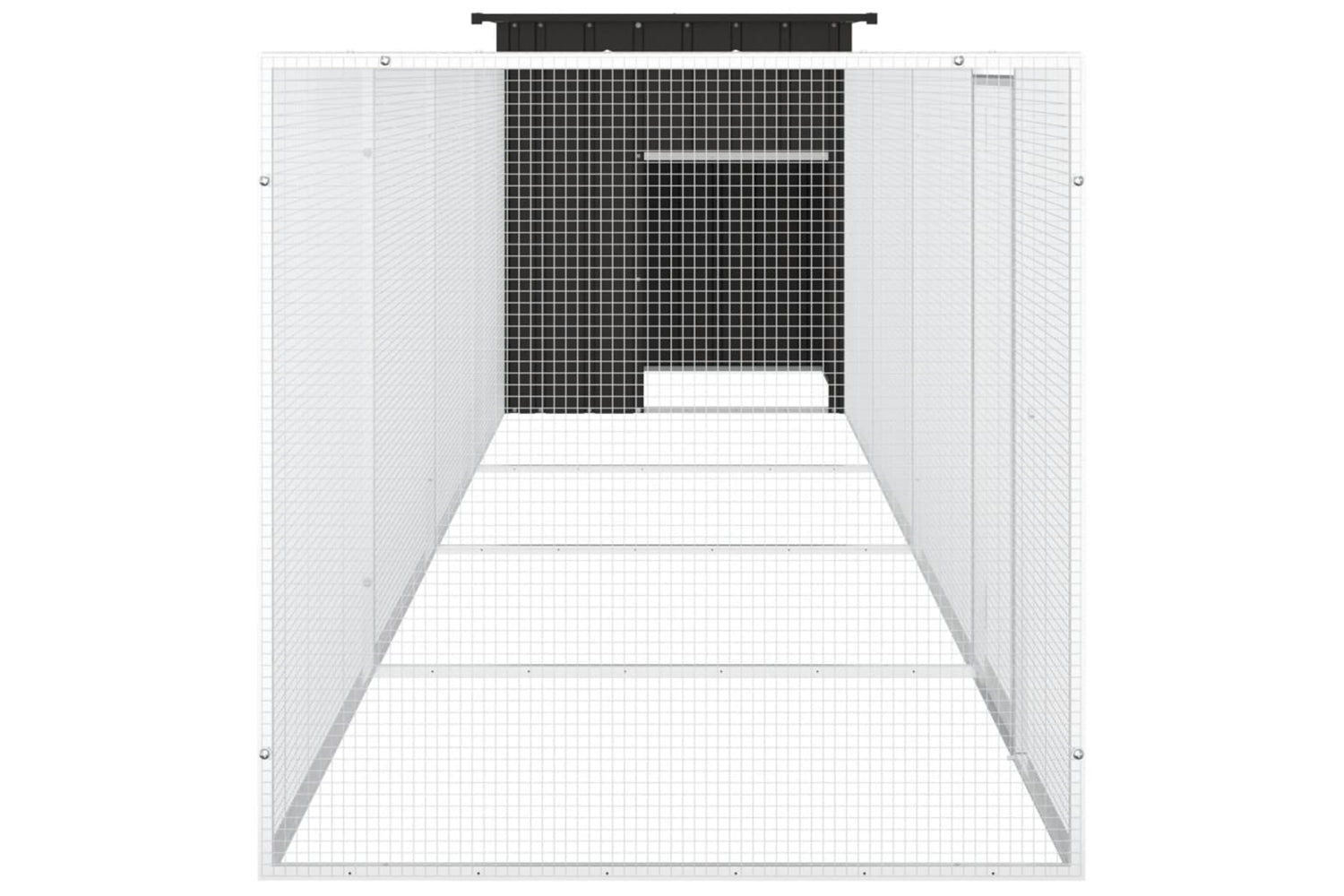 vidaXL 3106454 Chicken Cage Anthracite 500x91x100cm Galvanised Steel-4