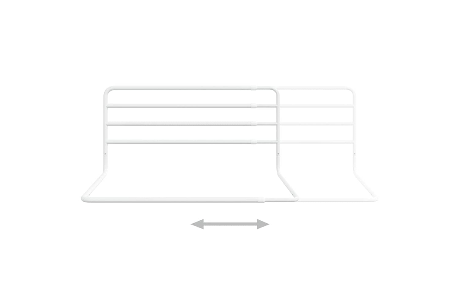 Vidaxl Toddler Safety Bed Rail White (76-137)x55 Cm Iron-5
