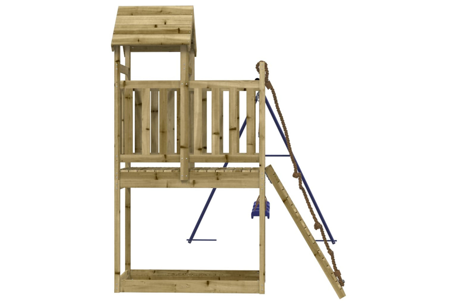 Vidaxl 3155971 Playhouse With Climbing Wall Swings Impregnated Wood Pine-6