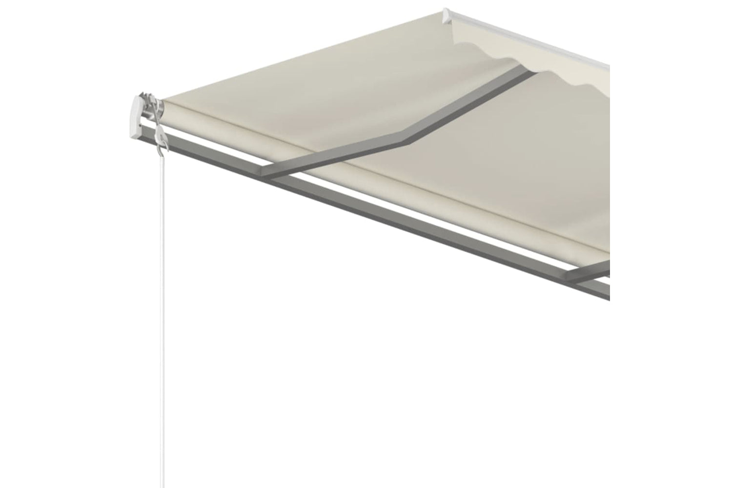 Vidaxl 3070017 Manual Retractable Awning With Posts 4x3.5 M Cream-6