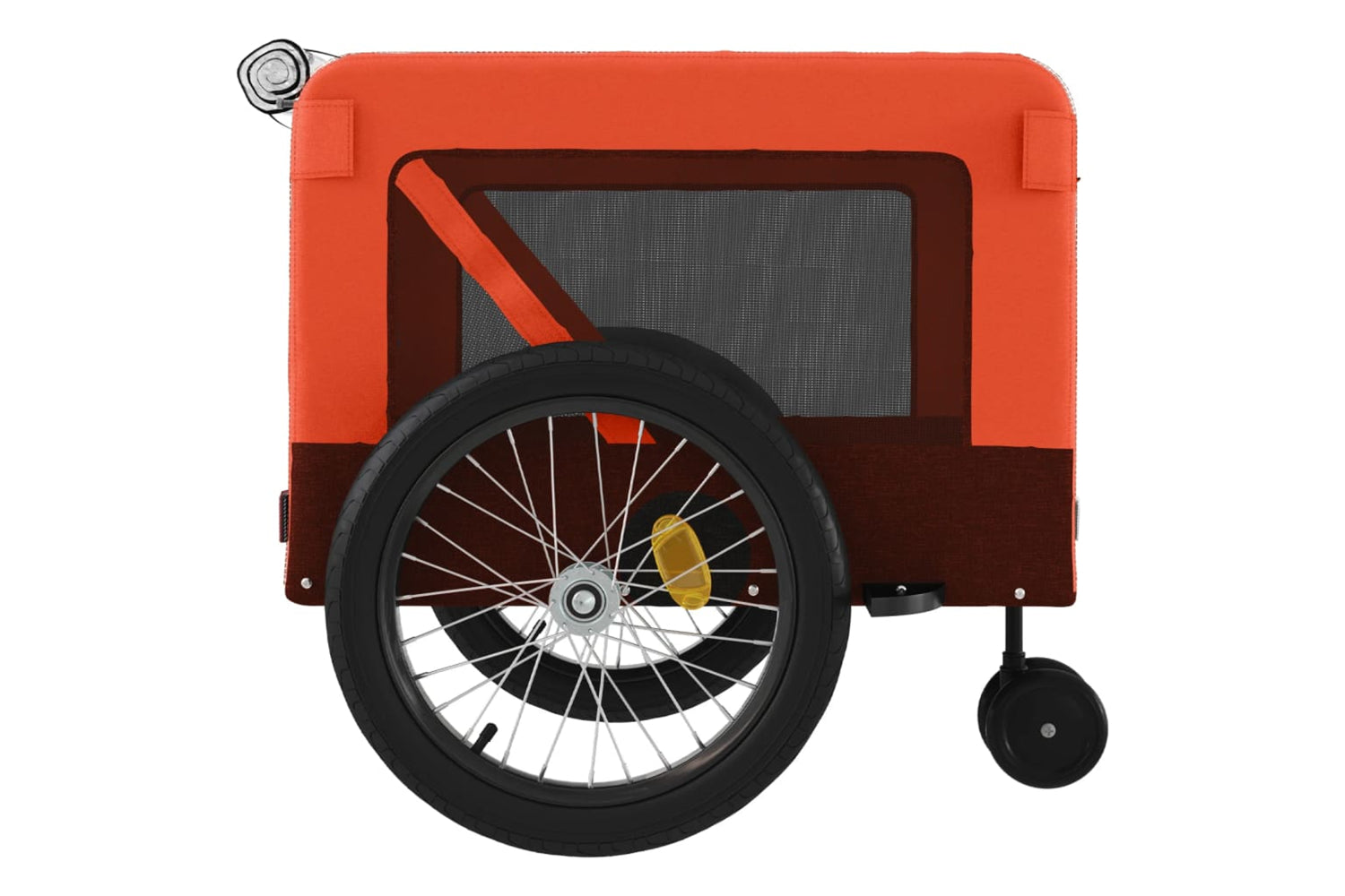 Vidaxl 93942 Pet Bike Trailer Orange And Black Oxford Fabric And Iron-7