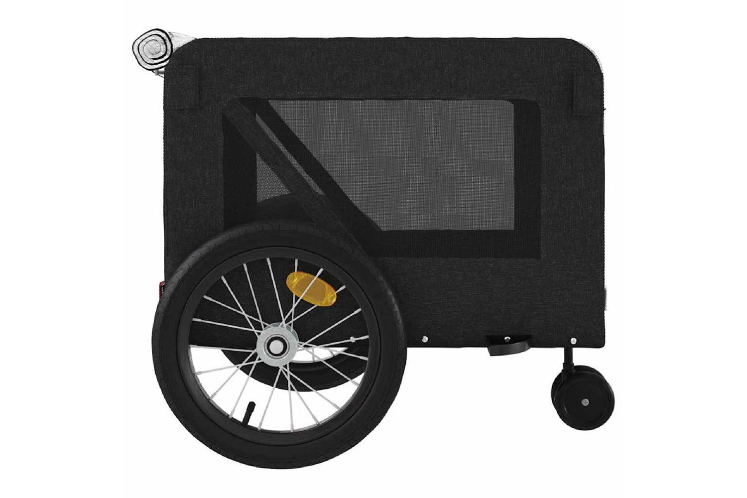 Vidaxl 93947 Pet Bike Trailer Black Oxford Fabric And Iron-7