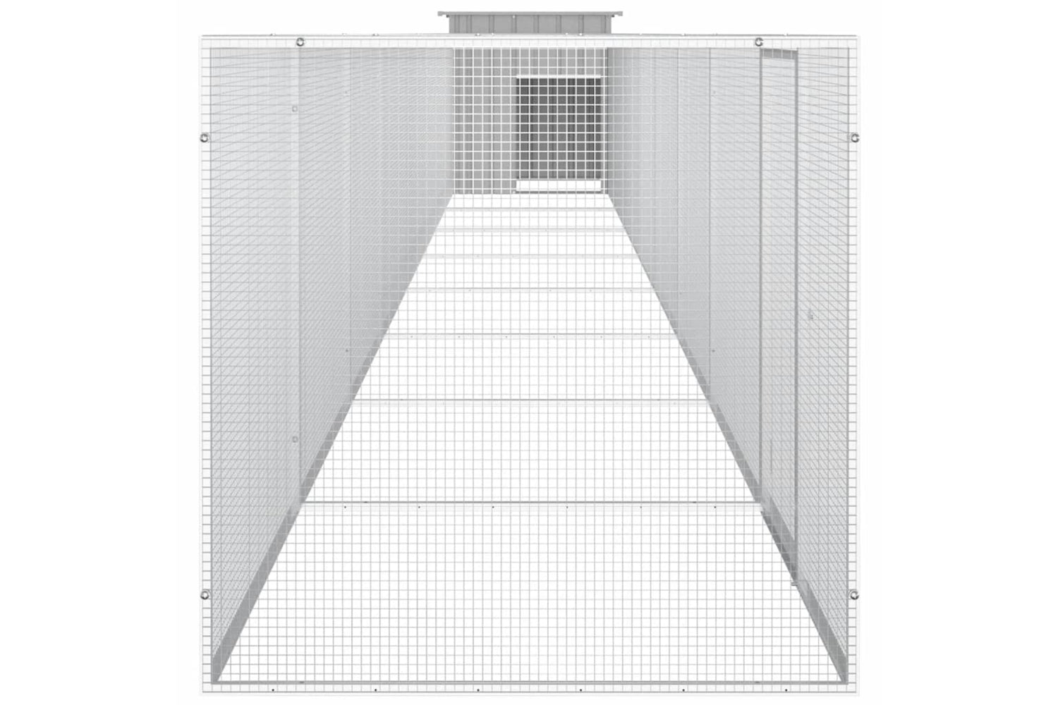 vidaXL 3106466 Chicken Cage Grey 900x91x100cm Galvanised Steel-4
