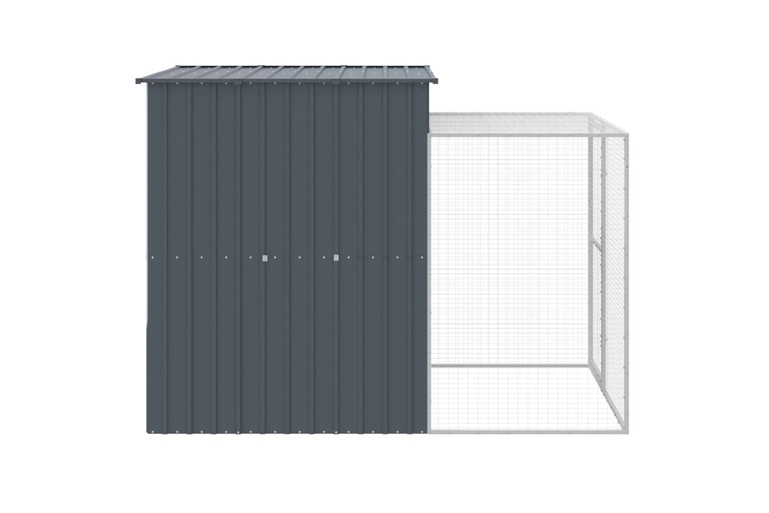 Vidaxl Chicken Cage With Run Anthracite 165x251x181 Cm Galvanised Steel-3