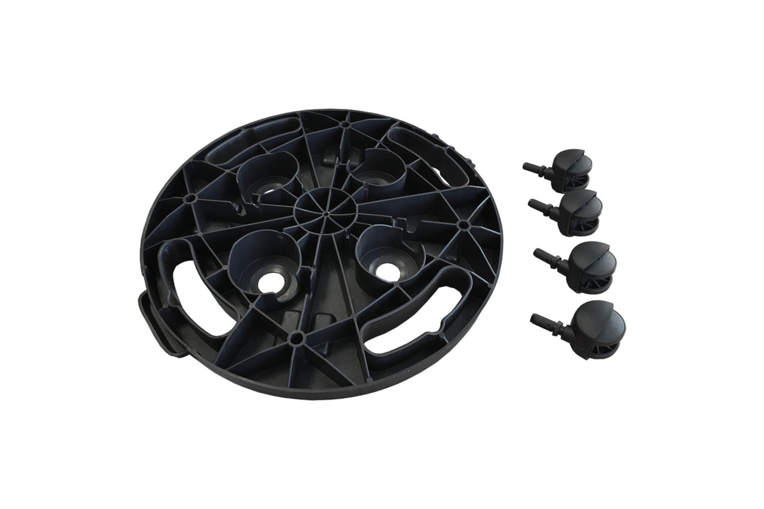 Vidaxl Plant Trolley With Wheels Diameter 30 Cm Black 170 Kg-5