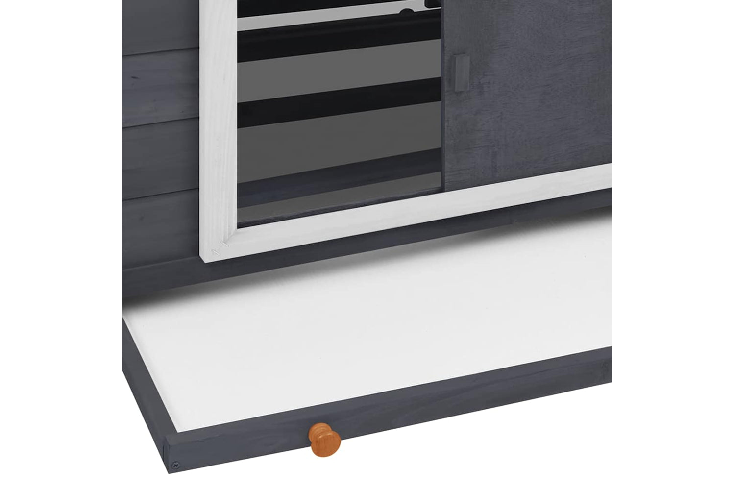 Vidaxl Chicken Coop Grey And White 150x96x110 Cm Solid Firwood-5