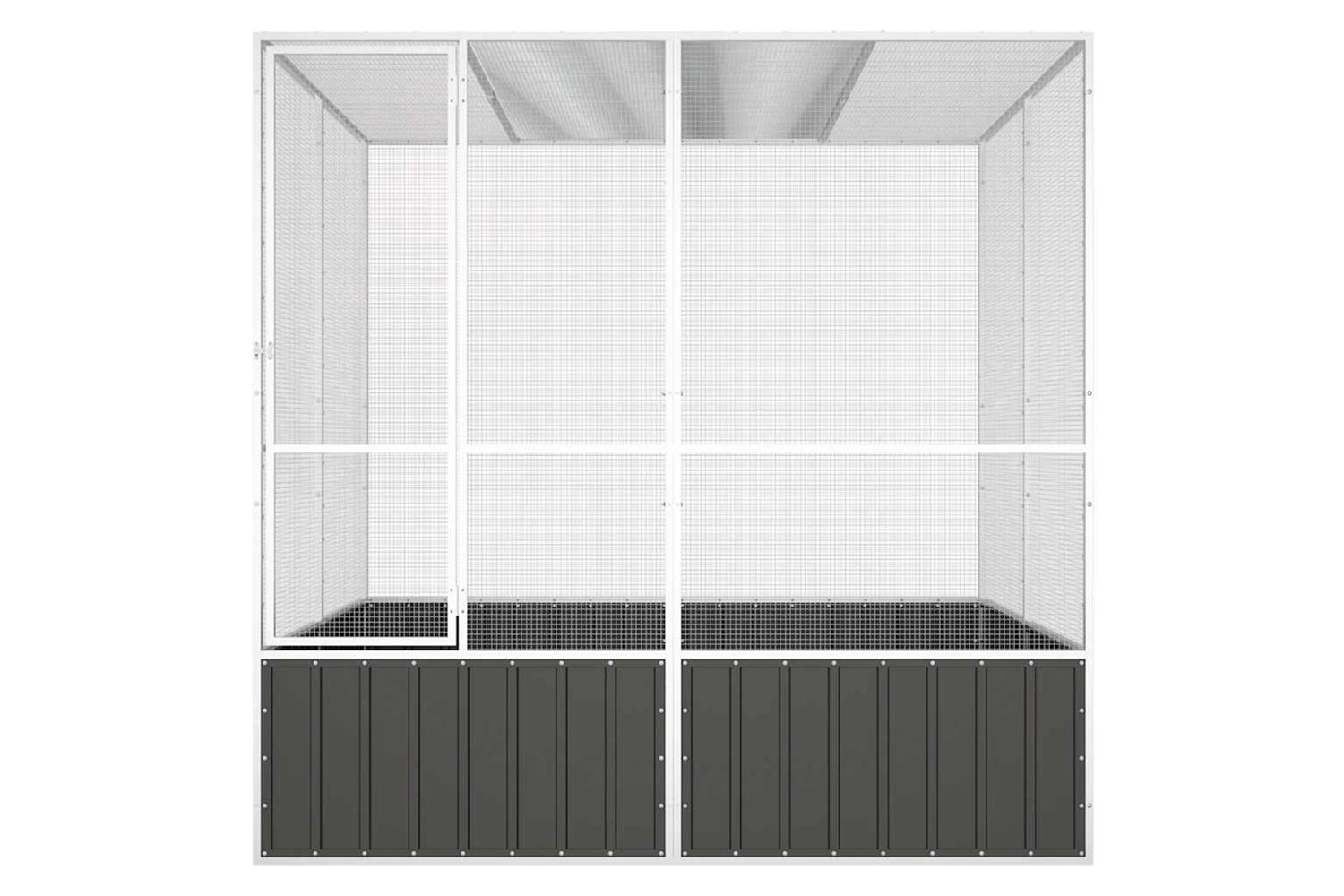 Vidaxl Bird Cage Anthracite 213.5x217.5x211.5 Cm Galvanised Steel-3