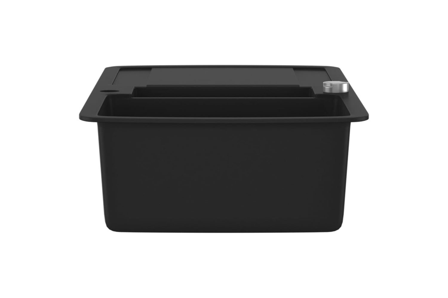 Vidaxl Granite Kitchen Sink Double Basin Black-4