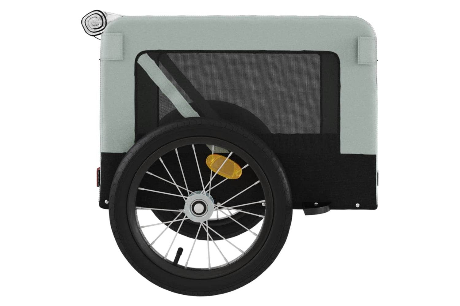 Vidaxl 93916 Pet Bike Trailer Grey And Black Oxford Fabric&iron-7