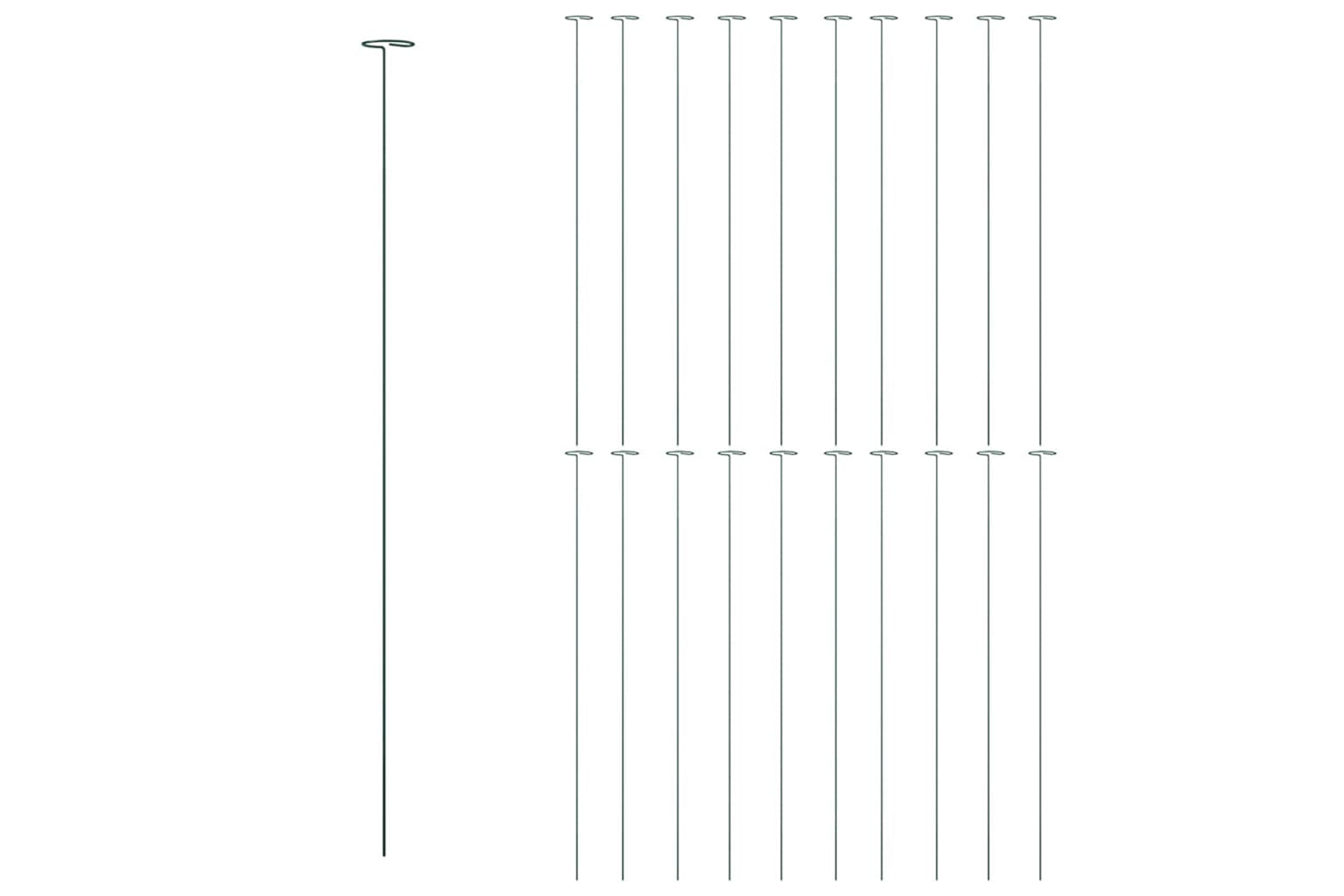 vidaXL 319365 Garden Plant Stakes 20 Pcs Black 91cm Steel-2