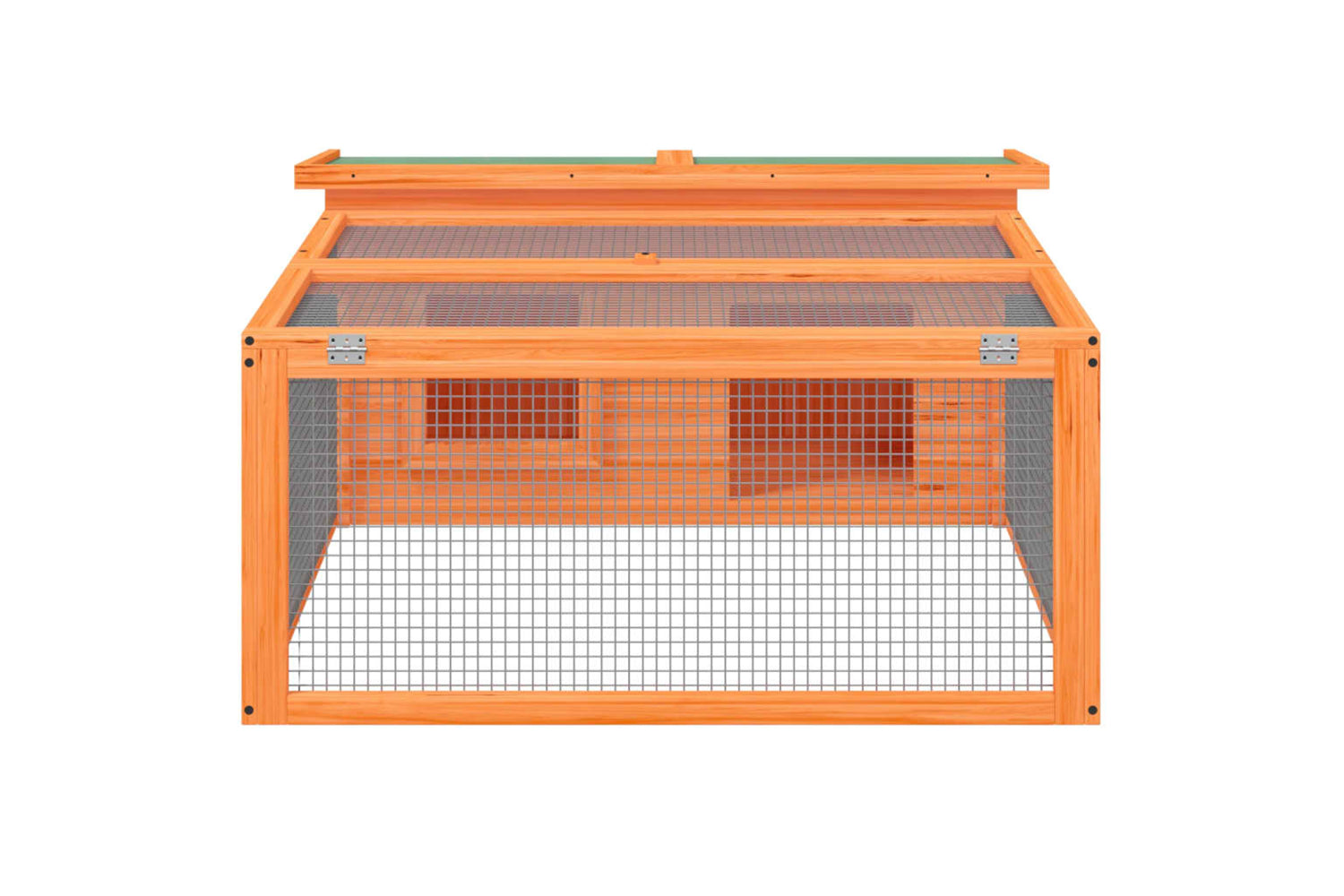 vidaXL 172286 Rabbit Hutch Brown 117.5x97x47.5cm Solid Wood Pine-2