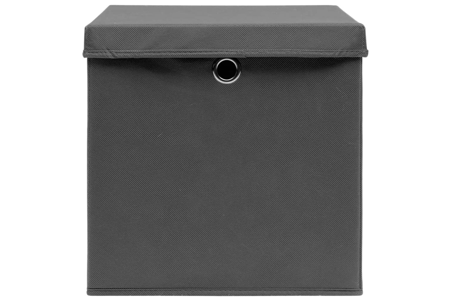 vidaXL 325194 Storage Boxes With Covers 10 Pcs 28x28x28cm Grey-5