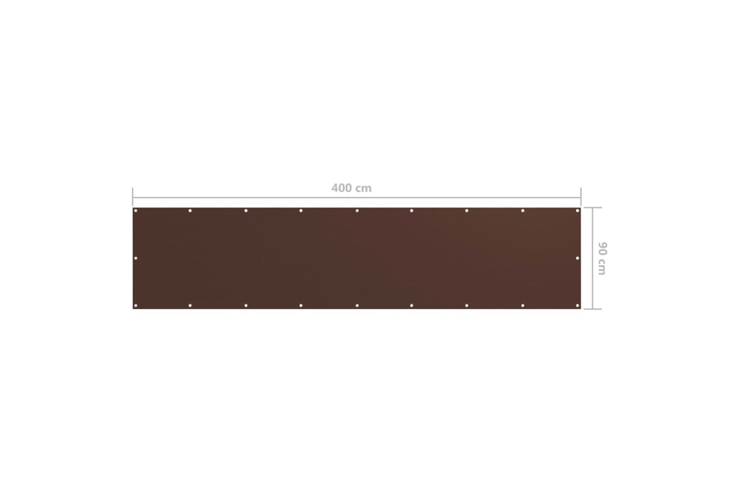 vidaXL 135073 Balcony Screen Brown 90x400cm Oxford Fabric-5
