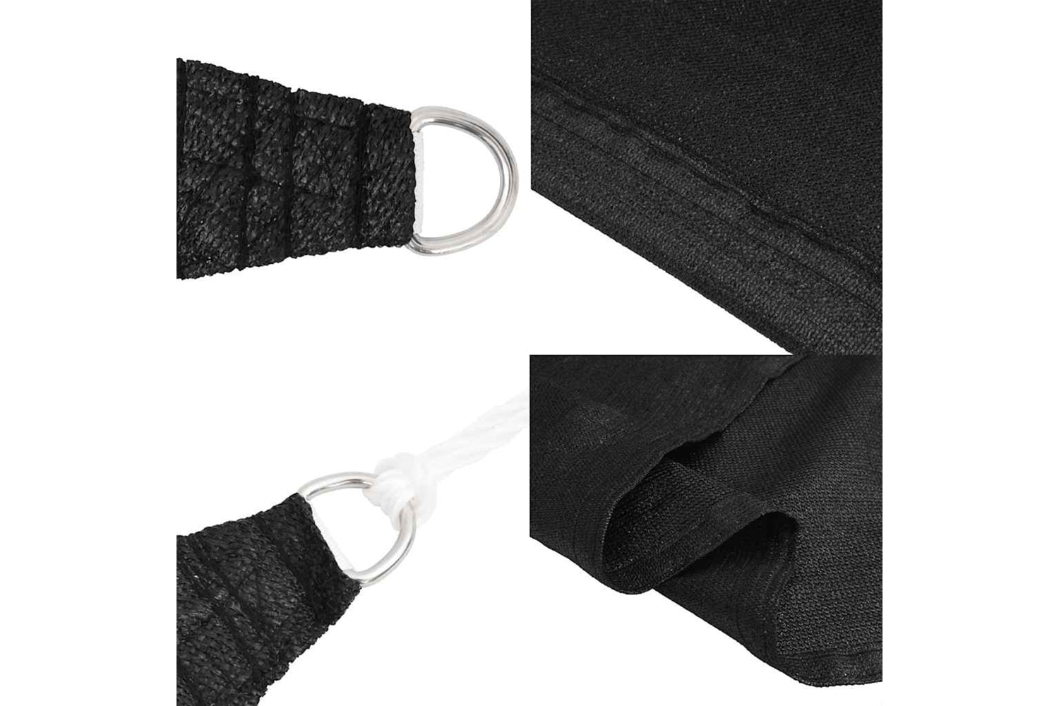 vidaXL 311755 Sunshade Sail 160 G/mÂ² Black 4.5x4.5x4.5 M Hdpe-5