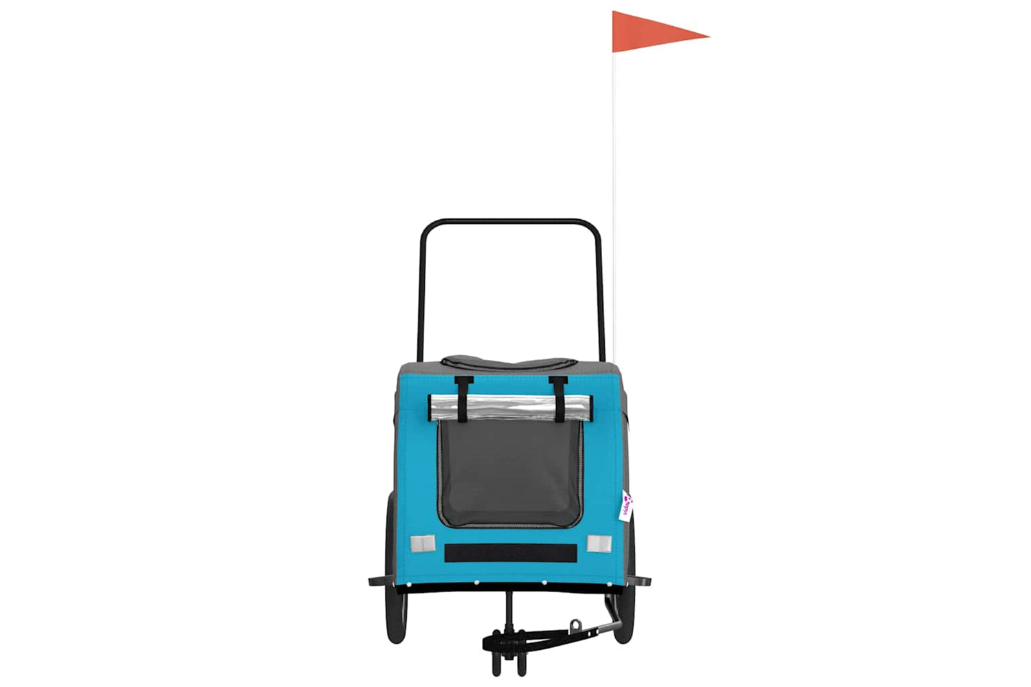 Vidaxl 93855 Pet Bike Trailer Blue And Grey Oxford Fabric And Iron-3