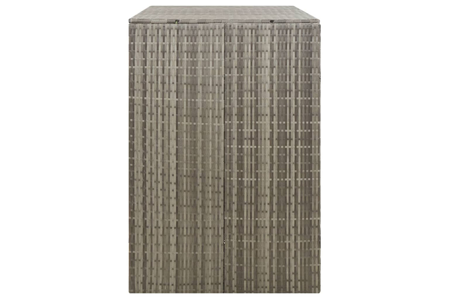 vidaXL 319865 Double Wheelie Bin Shed Grey 140x80x117cm Poly Rattan-5
