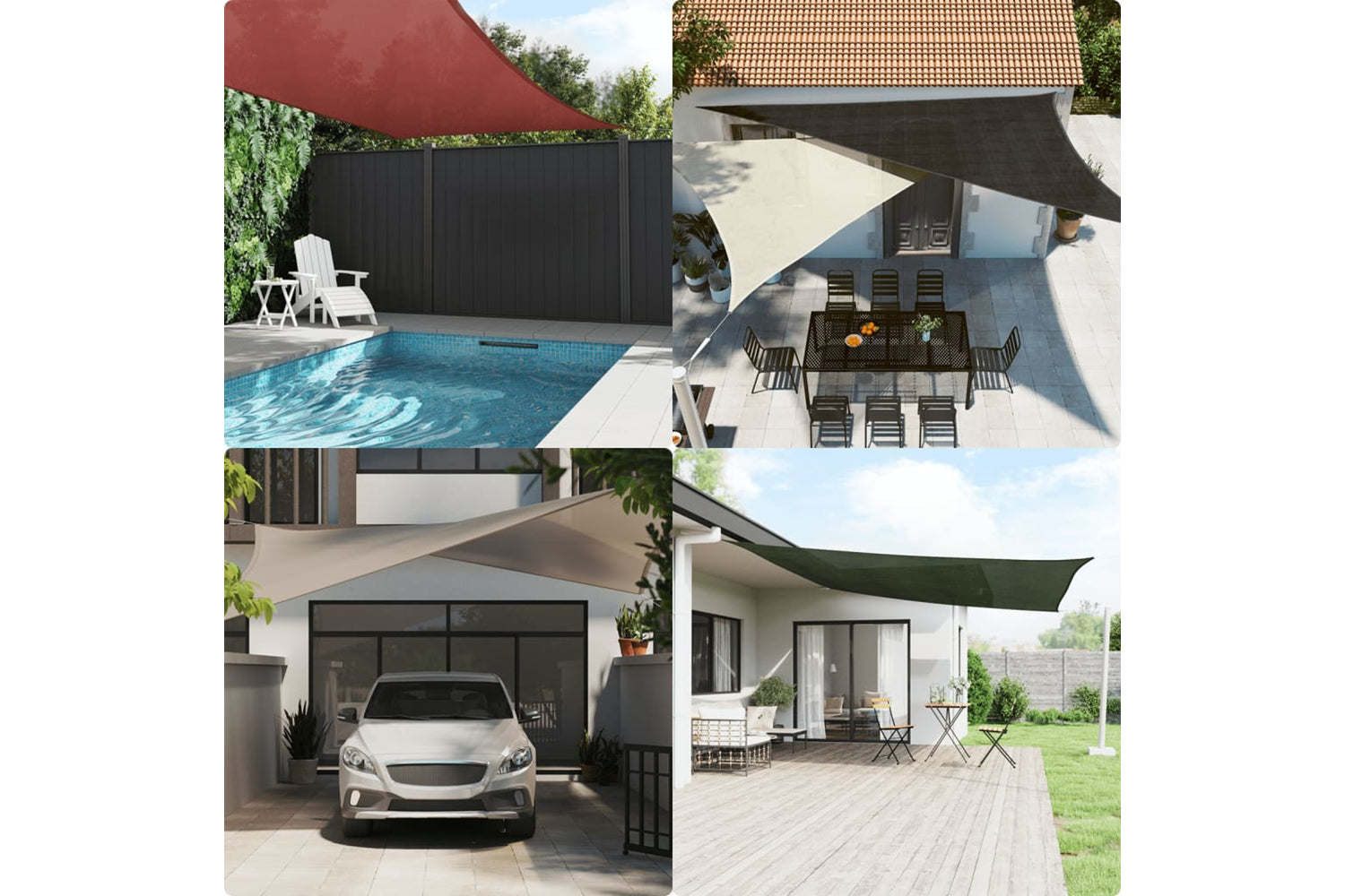 Vidaxl 311285 Sunshade Sail 160 G/mâ² Light Green 2x4.5 M Hdpe-2