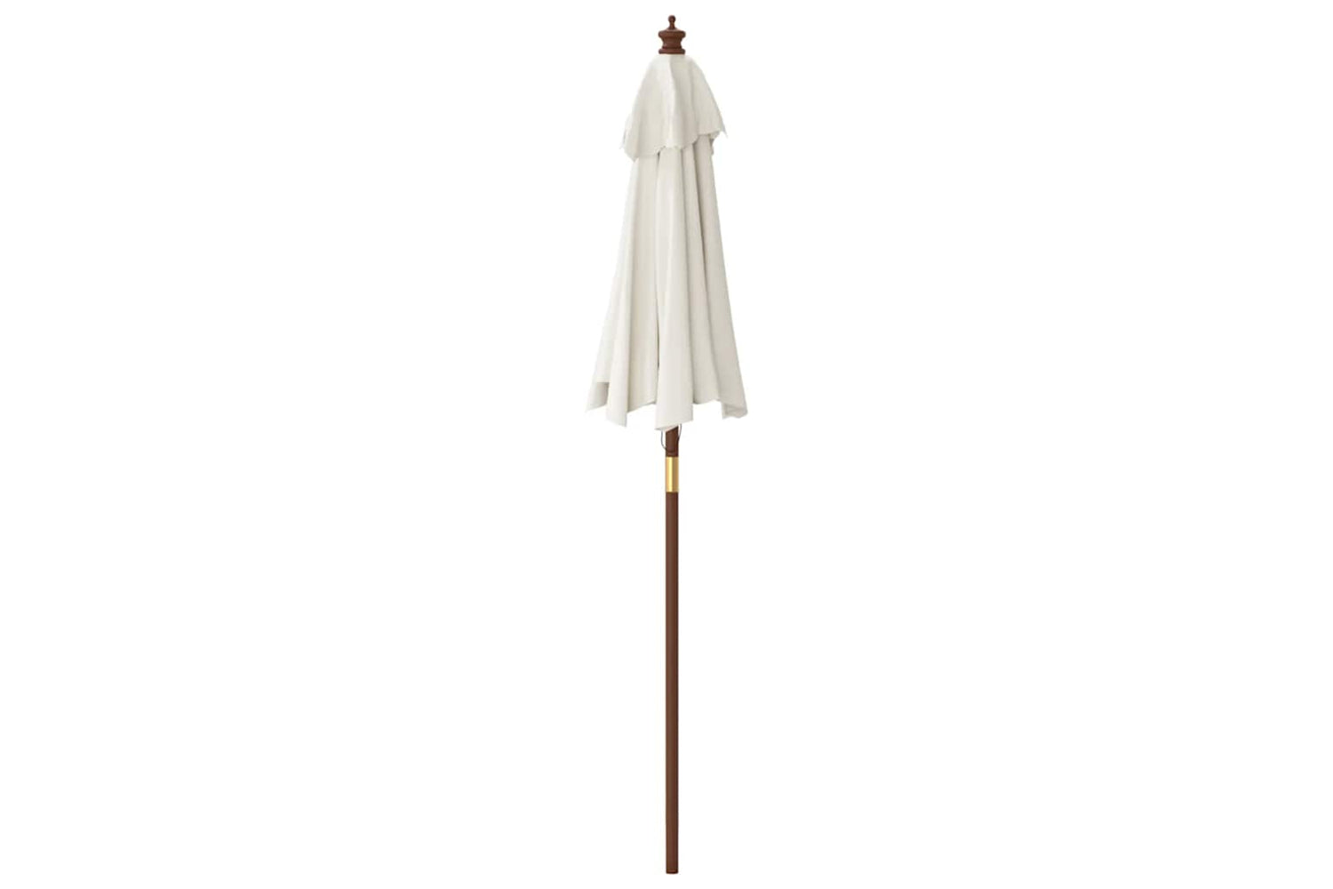 vidaXL 363159 Garden Parasol With Wooden Pole Sand 196x231cm-4