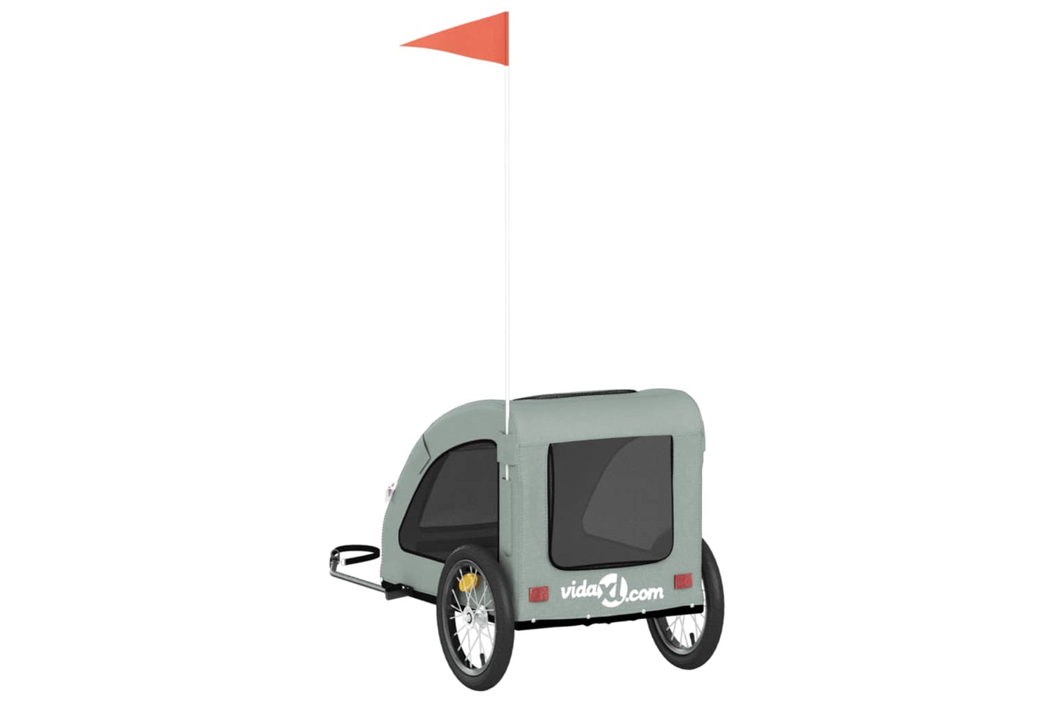Vidaxl 93958 Pet Bike Trailer Grey Oxford Fabric And Iron-7