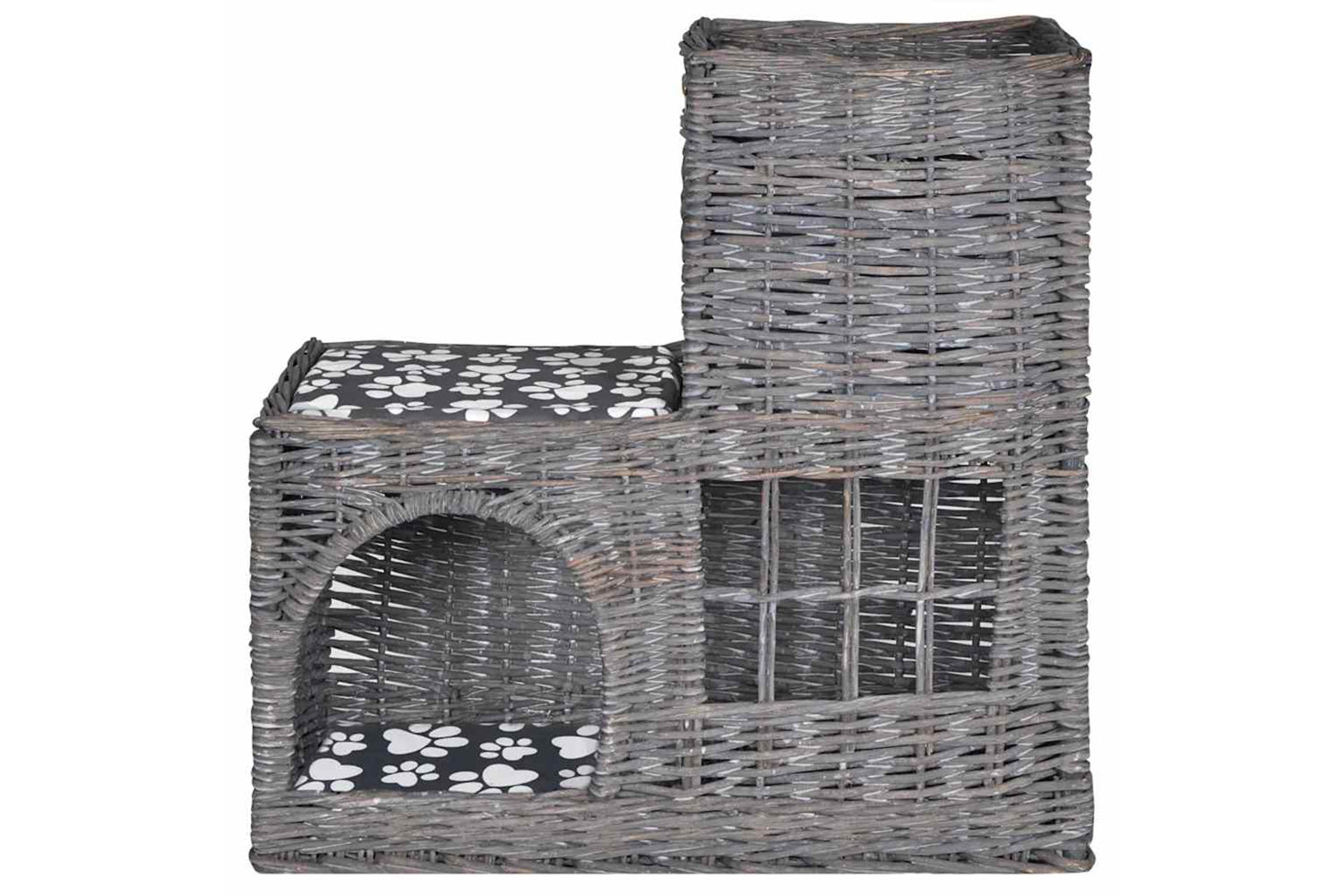 Vidaxl 170226 Willow Cat Tree Pet House/bed/castle/scratching Post With Cushion-2
