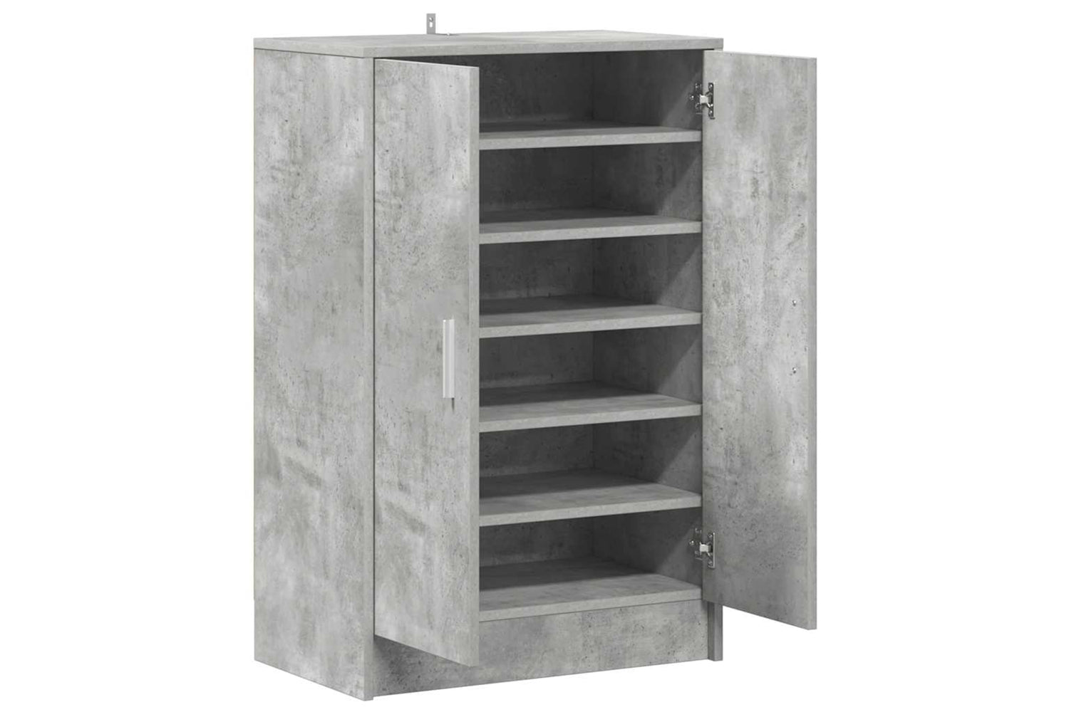 vidaXL Shoe Cabinet Concrete Grey 60x35x92cm Engineered Wood-4