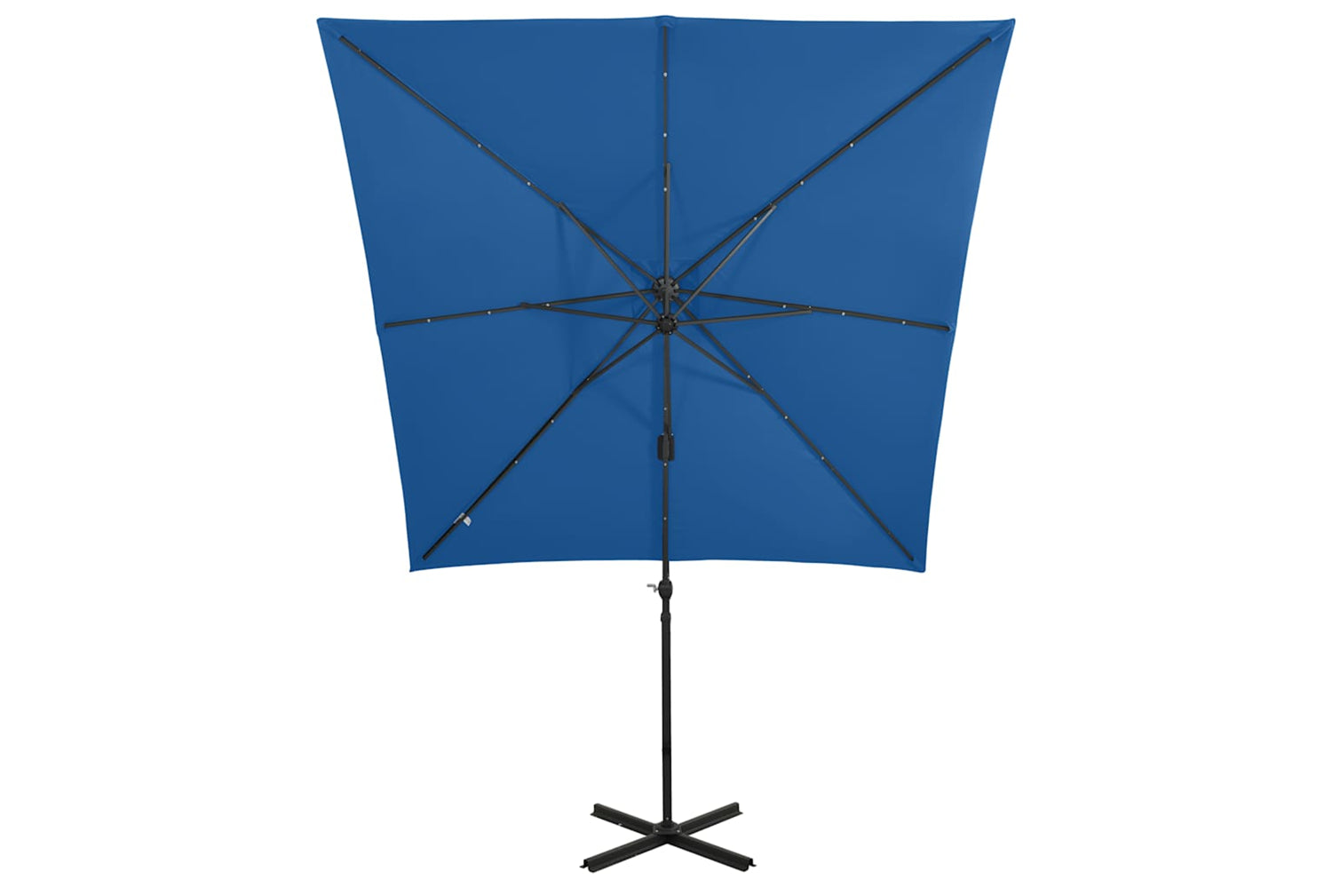 Vidaxl 312325 Cantilever Umbrella With Pole And Led Lights Azure Blue 250 Cm-5