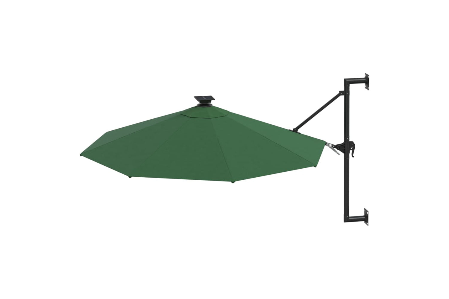 Vidaxl 312523 Wall-mounted Parasol With Leds And Metal Pole 300 Cm Green-3