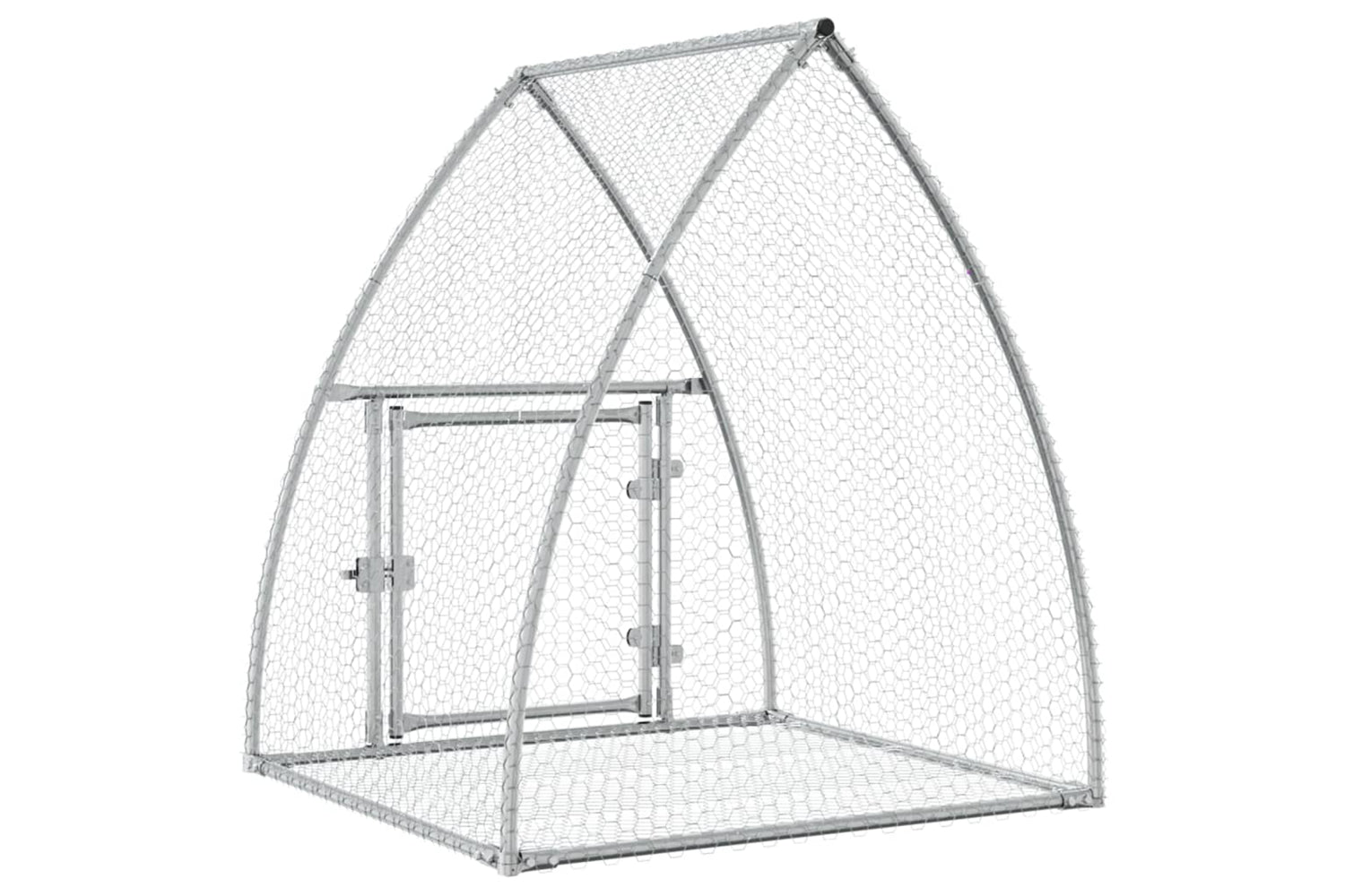 vidaXL 3281527 Rabbit Cage Silver 100x105x120cm Galvanised Steel-6