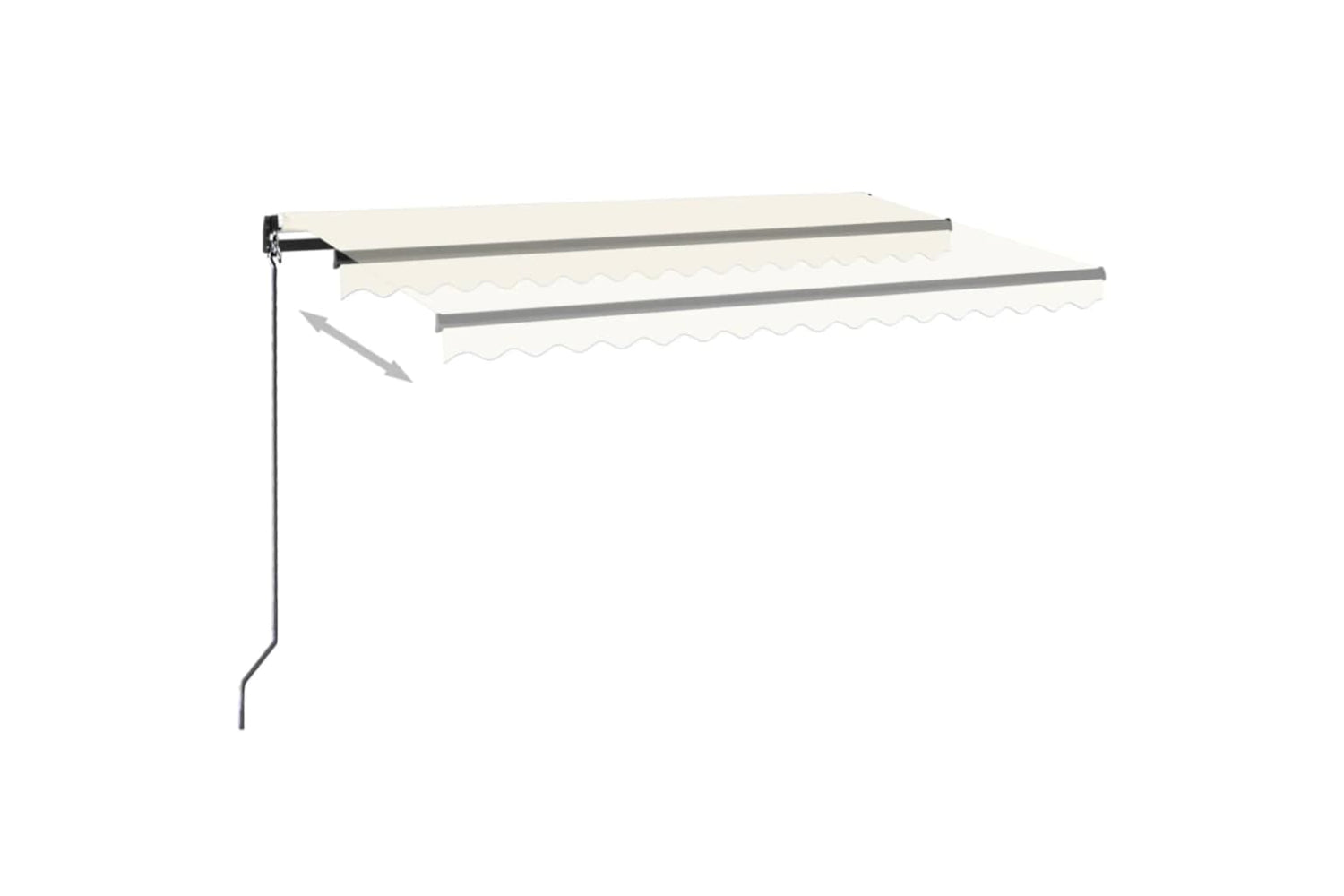 vidaXL 3069197 Manual Retractable Awning 450x350cm Cream-2