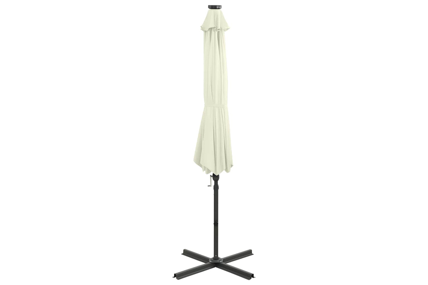 Vidaxl 312328 Cantilever Umbrella With Pole And Led Lights Sand 300 Cm-7