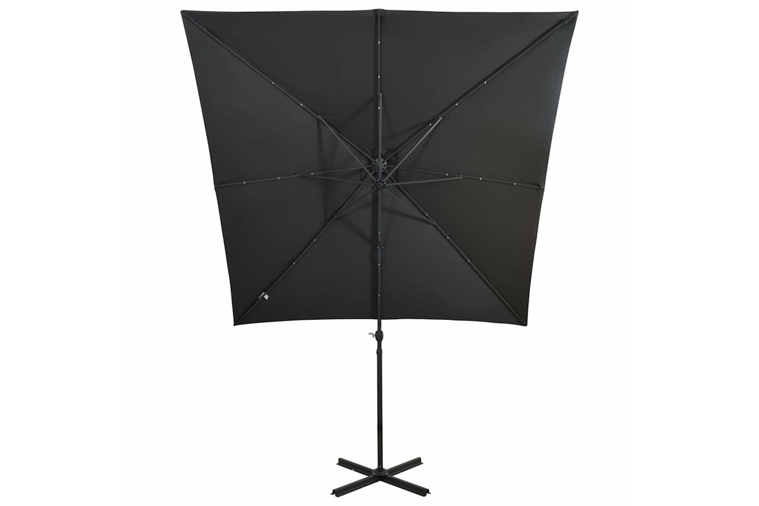 Vidaxl 312322 Cantilever Umbrella With Pole And Led Lights Anthracite 250 Cm-5