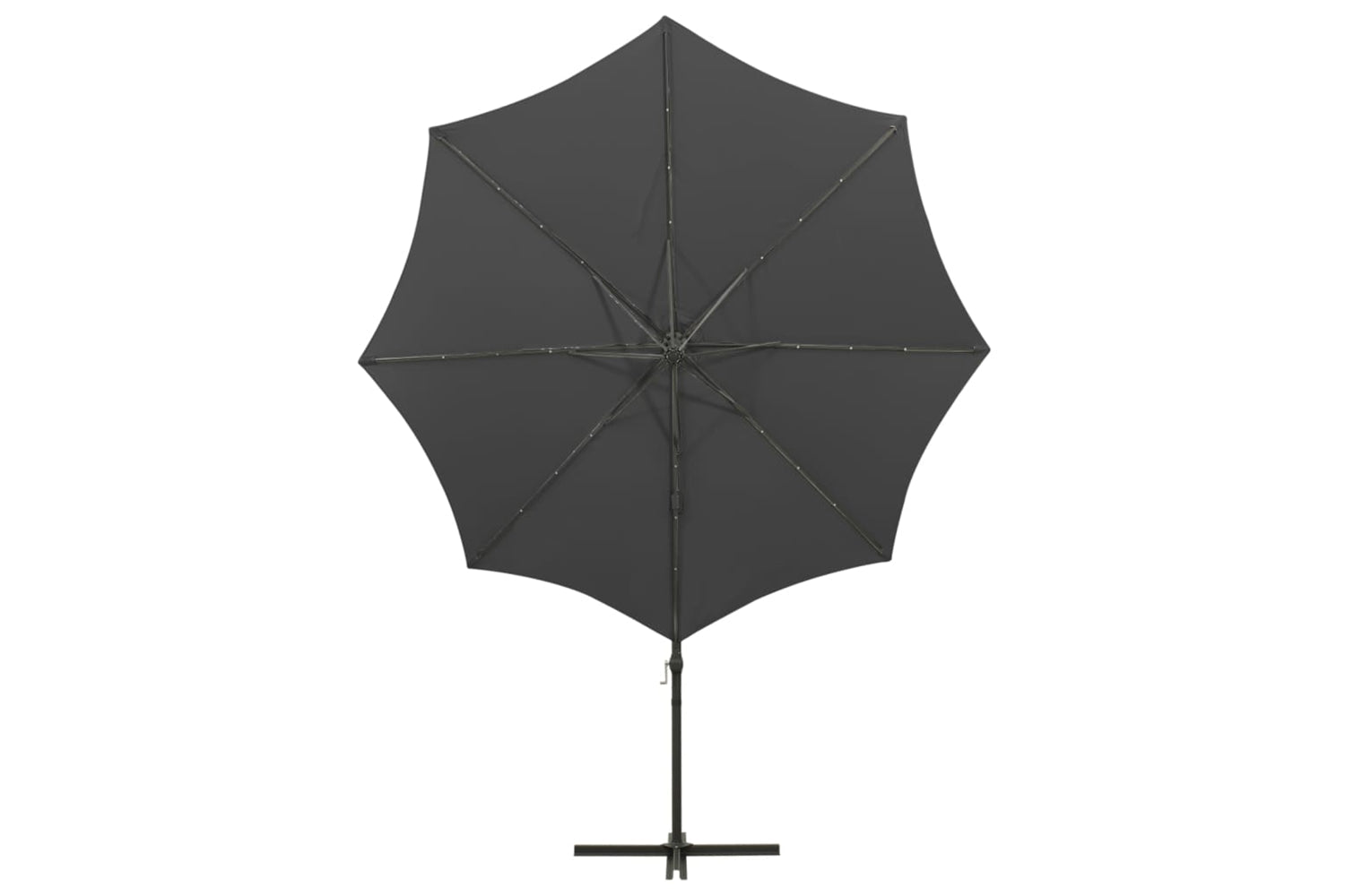 Vidaxl 312338 Cantilever Umbrella With Pole And Led Lights Anthracite 300 Cm-6