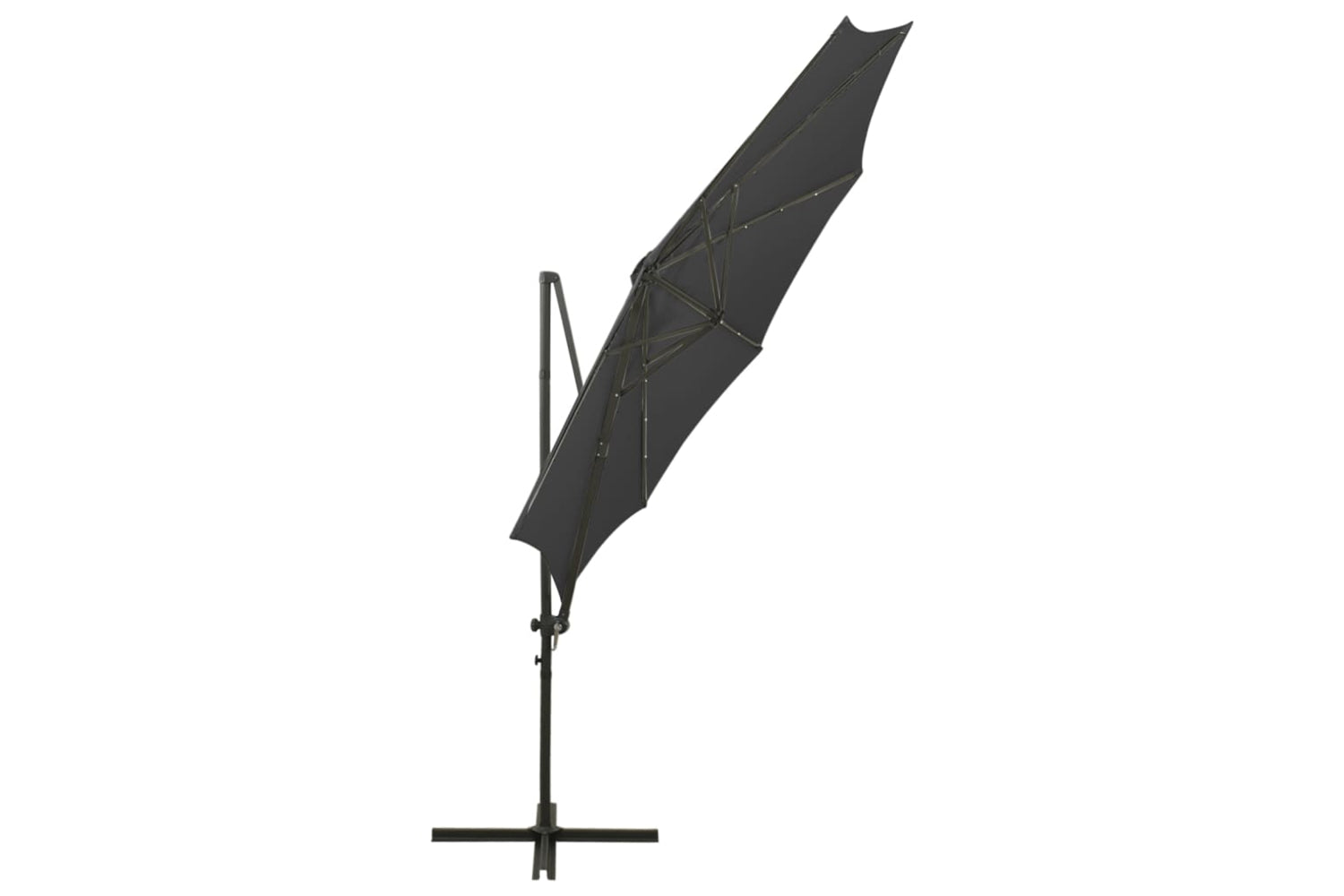 Vidaxl 312338 Cantilever Umbrella With Pole And Led Lights Anthracite 300 Cm-7