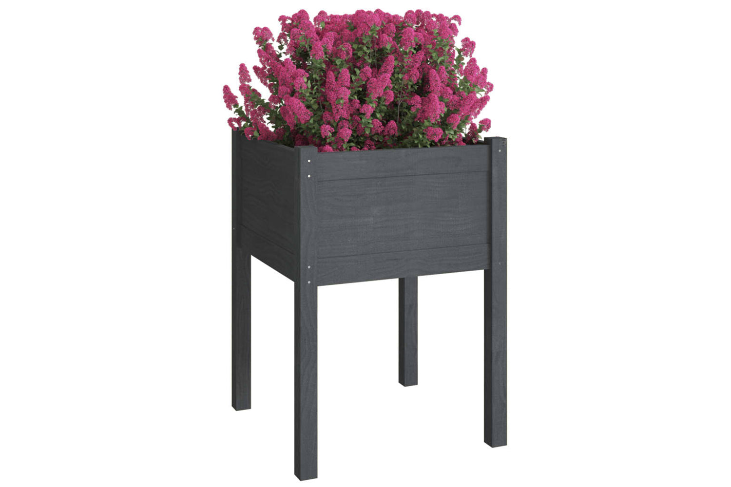 vidaXL 810803 Garden Planter Grey 50x50x70cm Solid Pinewood-2
