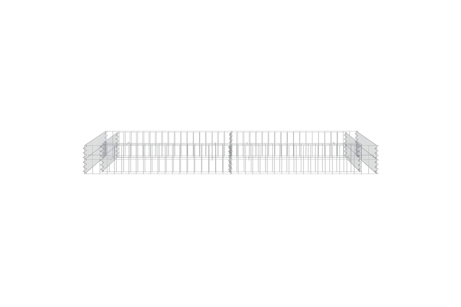 vidaXL 151312 Gabion Raised Bed Galvanised Steel 200x100x20cm-5