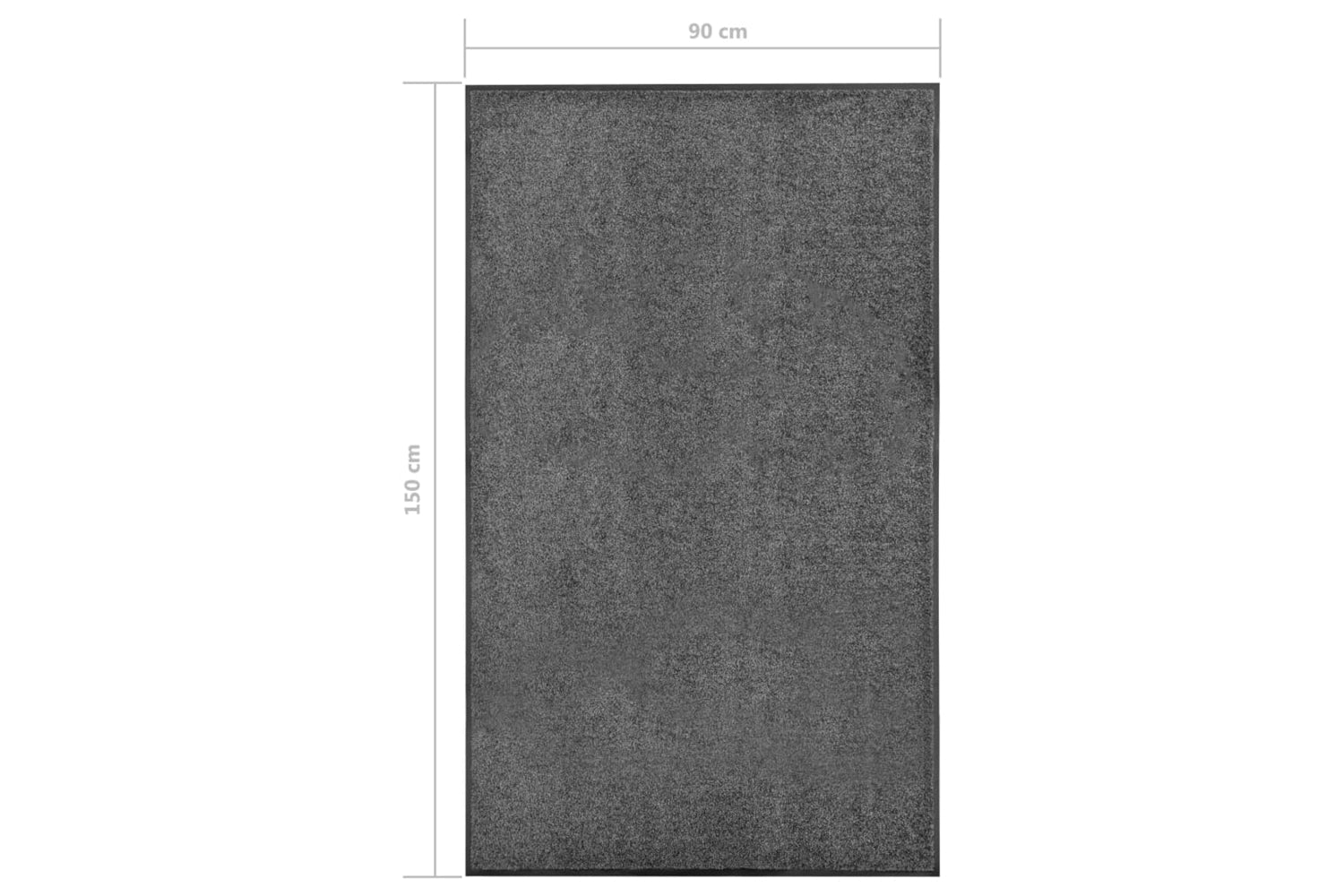 vidaXL 323419 Doormat Washable Anthracite 90x150cm-6