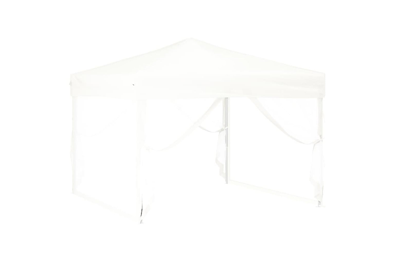 Vidaxl 93531 Folding Party Tent With Sidewalls White 3x3 M-2
