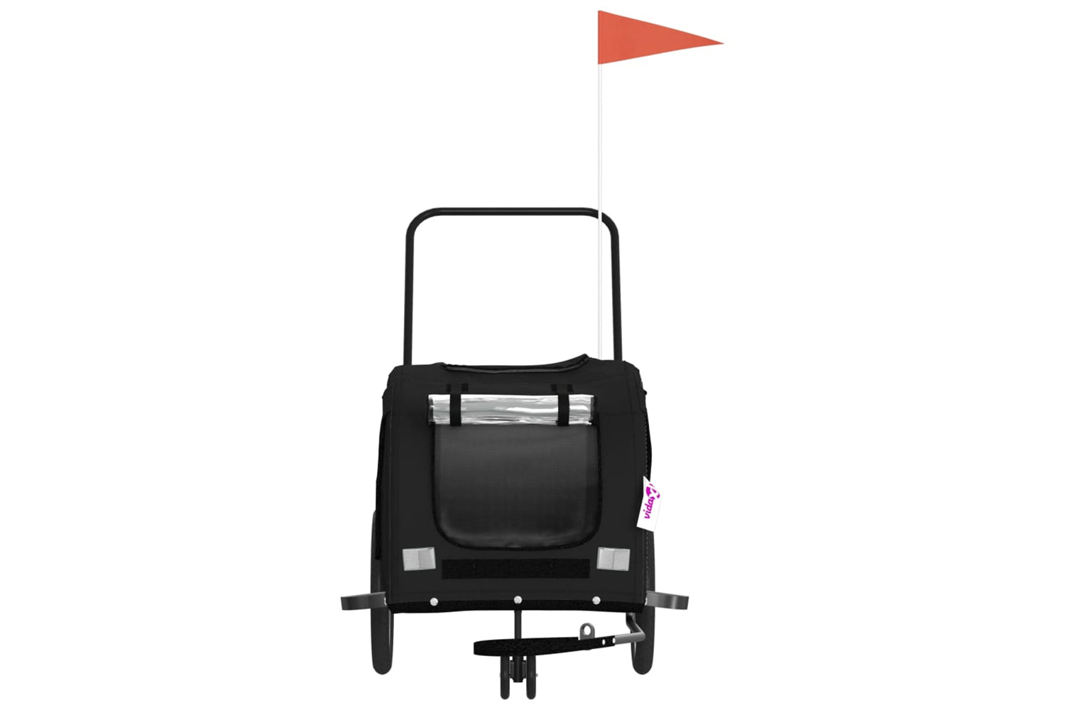 Vidaxl 93905 Pet Bike Trailer Black Oxford Fabric And Iron-3