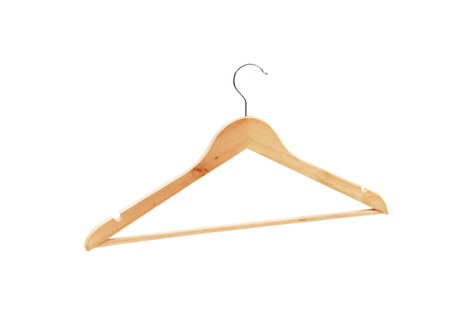 vidaXL 289912 50 Pcs Clothes Hanger Set Non-slip Hardwood-3