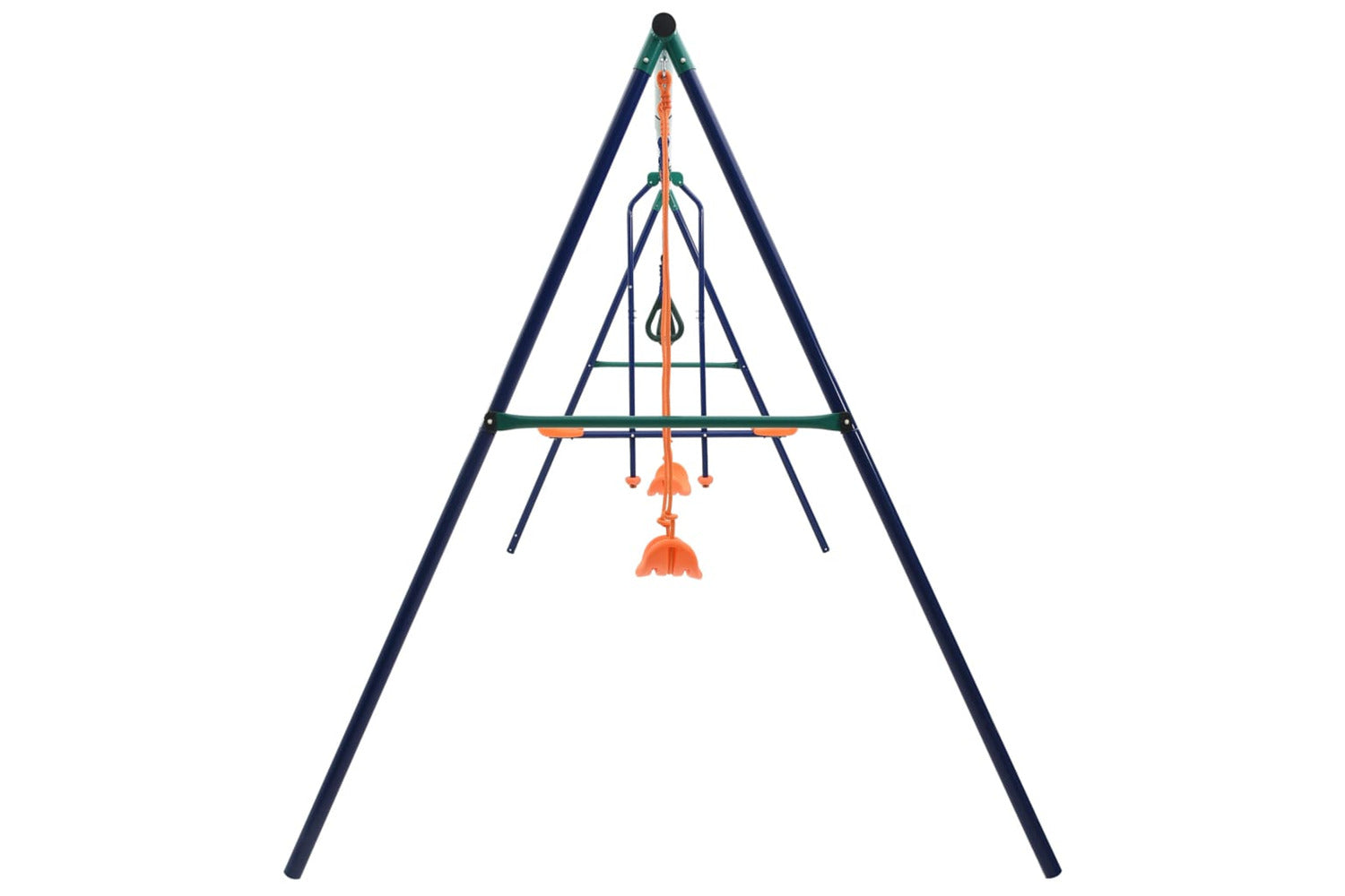 Vidaxl Swing Set With Gymnastic Rings And 4 Seats Steel-3