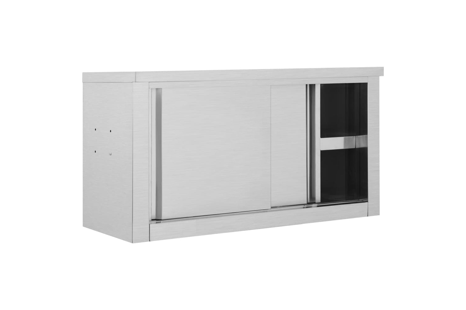 vidaXL 51052 Kitchen Wall Cabinet With Sliding Doors 90x40x50cm Stainless Steel-3