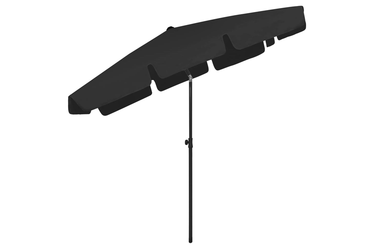 vidaXL 314733 Beach Umbrella Black 200x125cm-4