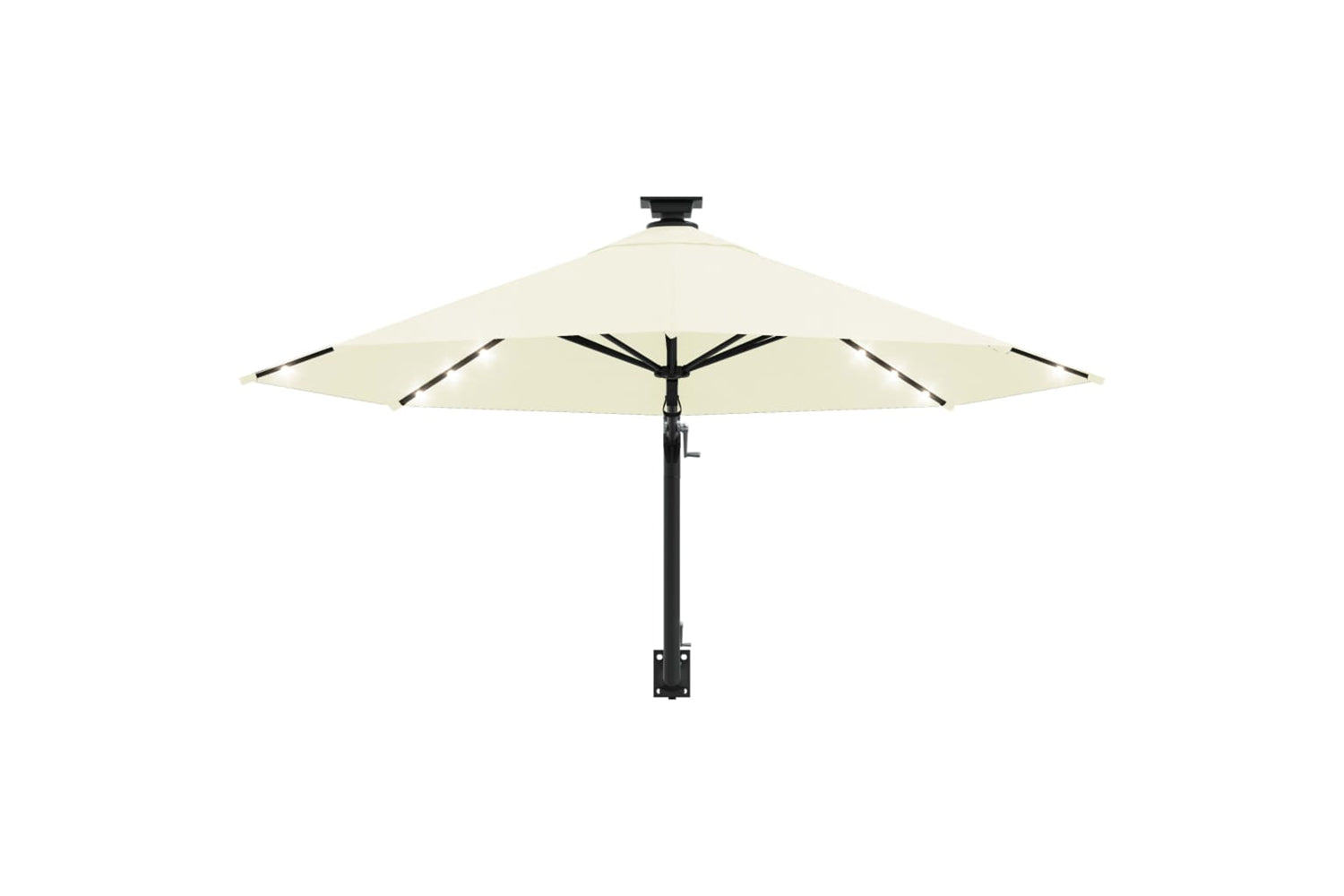 Vidaxl 312522 Wall-mounted Parasol With Leds And Metal Pole 300 Cm Sand-4