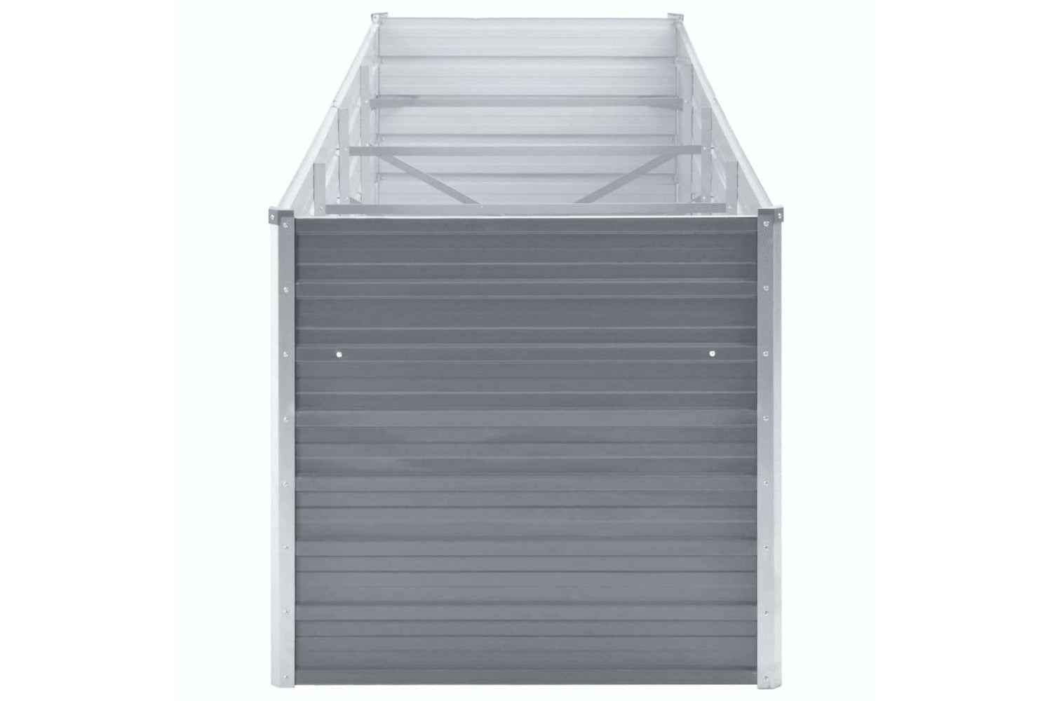 vidaXL 44844 Garden Raised Bed Galvanised Steel 320x80x77cm Grey-3