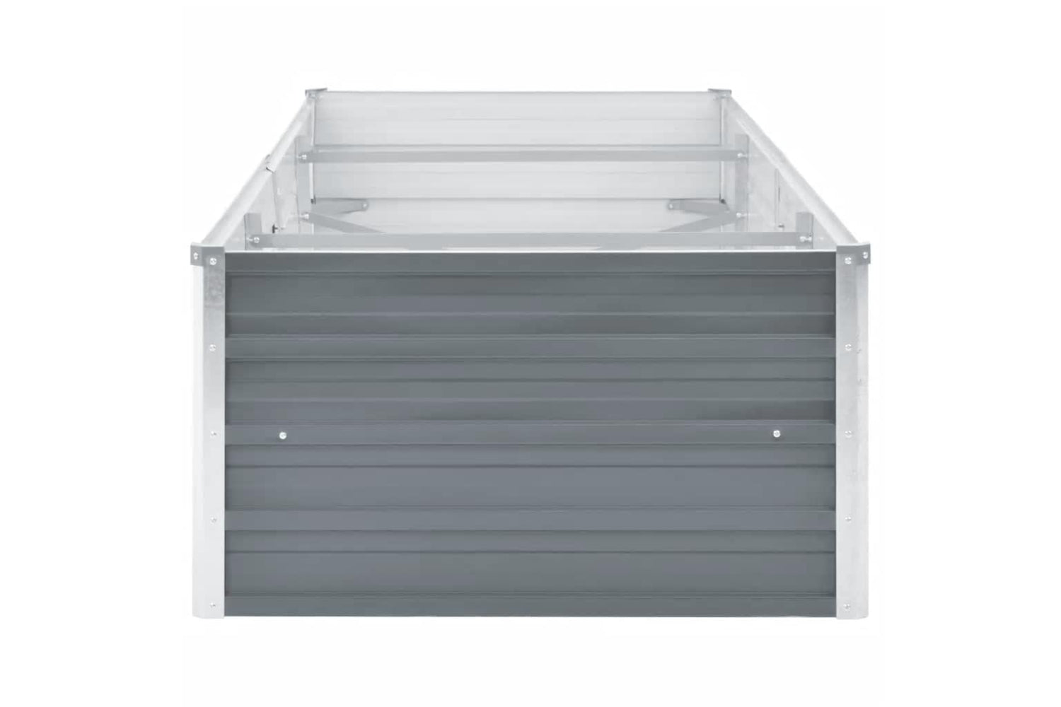 vidaXL 44842 Garden Raised Bed Galvanised Steel 240x80x45cm Grey-3