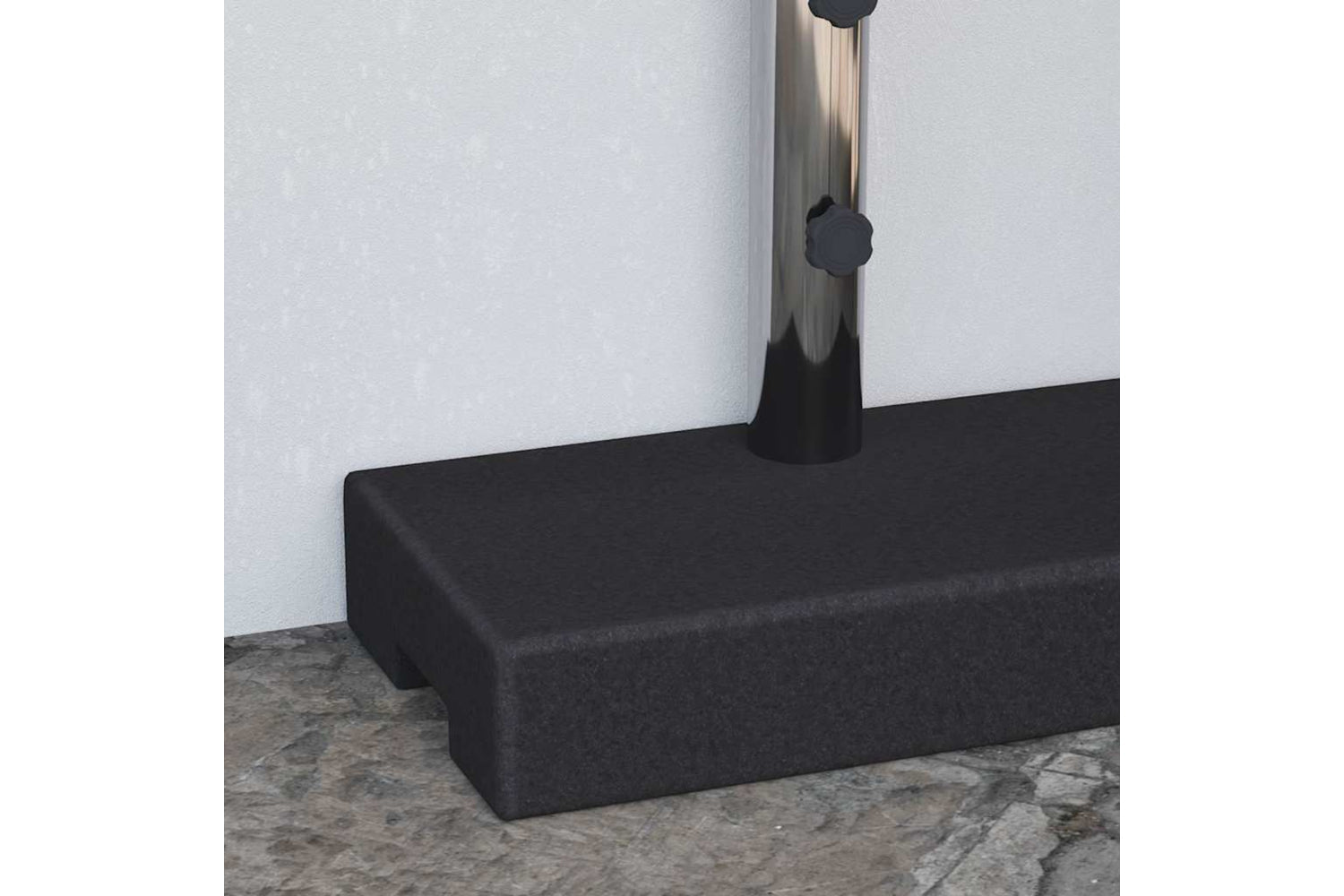 Vidaxl 45067 Parasol Base Granite 25 Kg Rectangular Black-3