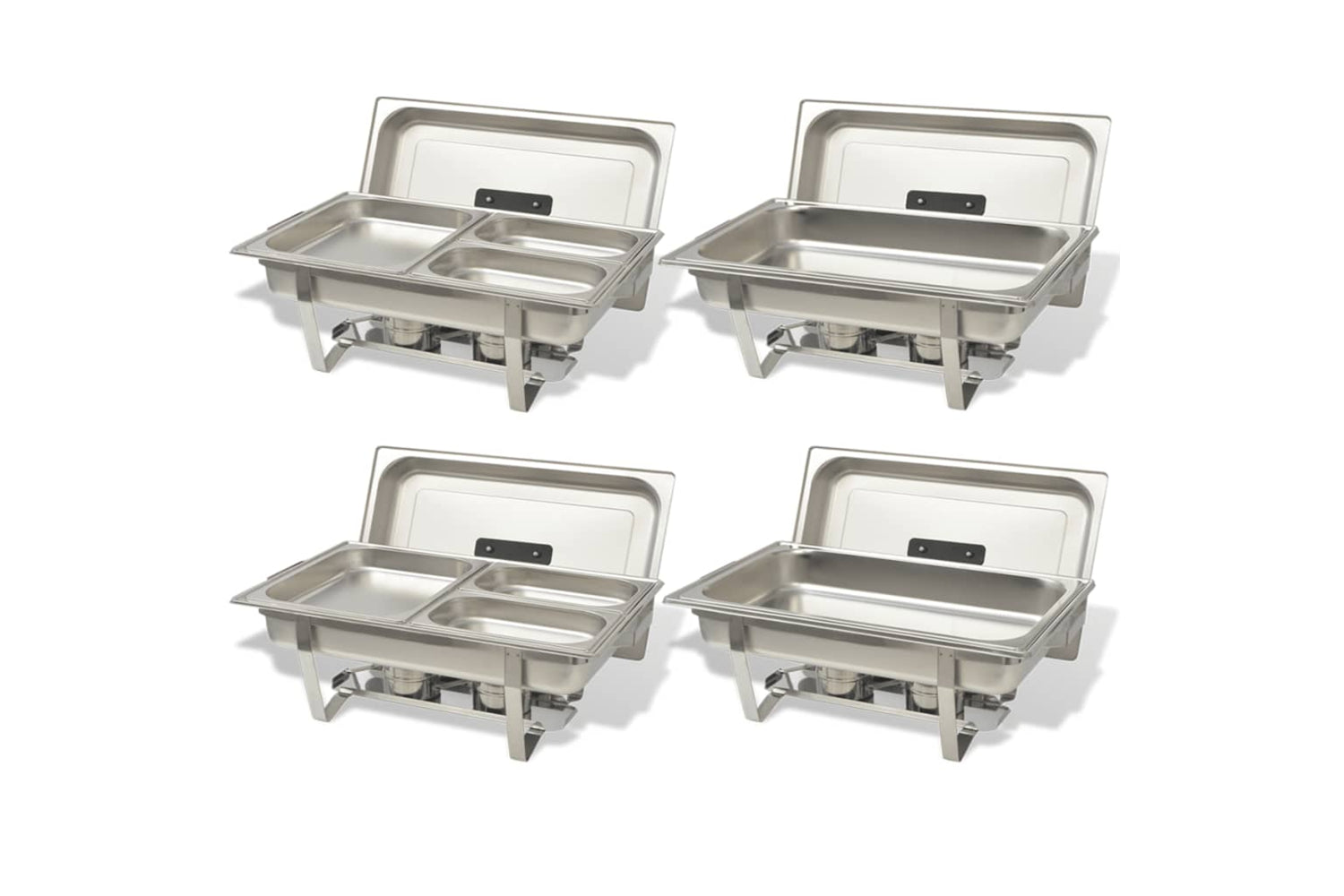 Vidaxl 50530 4 Piece Chafing Dish Set Stainless Steel-3
