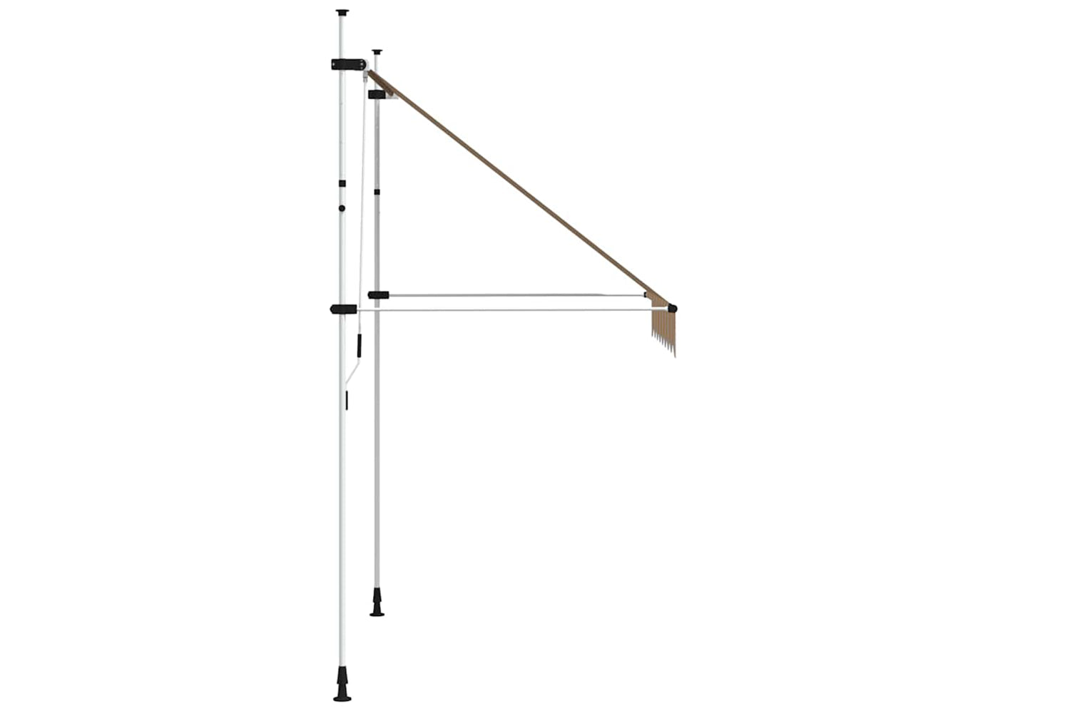 vidaXL 43226 Manual Retractable Awning 200cm Yellow And Blue Stripes-3