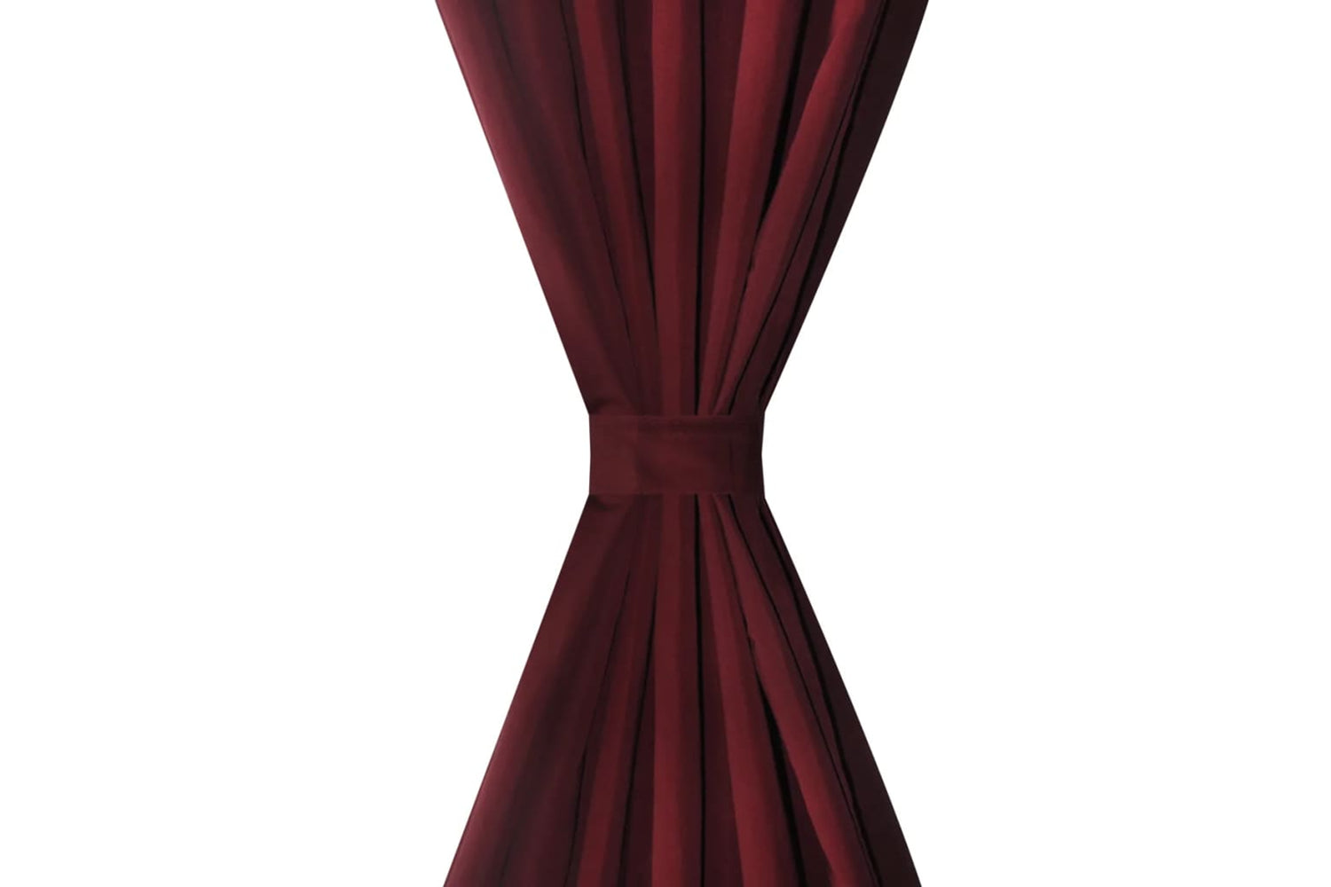 vidaXL 130363 2 Pcs Bordeaux Micro-satin Curtains With Loops 140 X 225cm-3